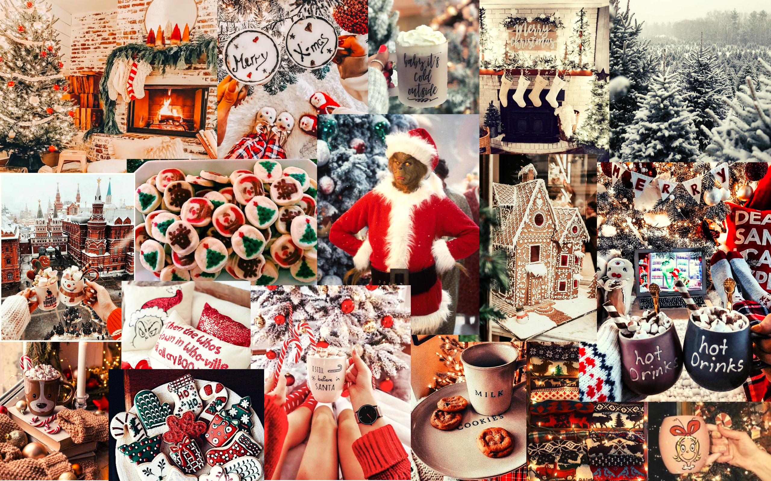 2560x1600 christmas laptop collage. Christmas phone wallpaper, Cute christmas wallpaper, Aesthetic iphone wallpaper, Desktop