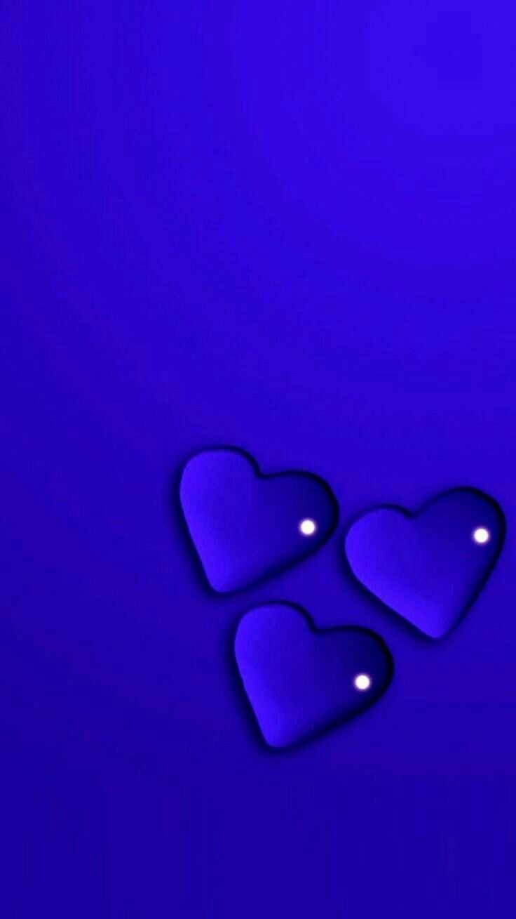 740x1310 4K Blue Heart Wallpaper, Phone