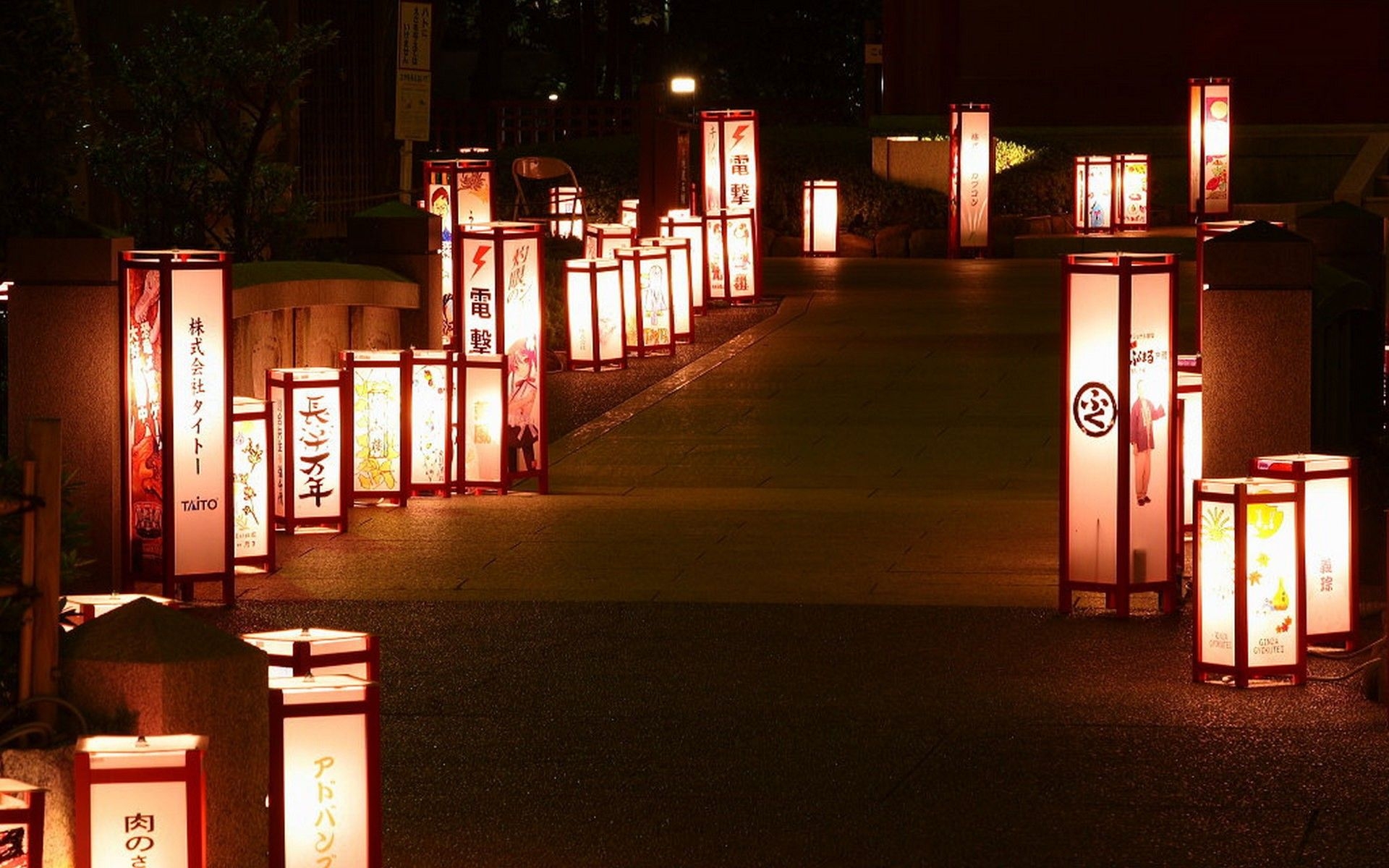 1920x1200 japan, Night, Lanterns Wallpaper HD / Desktop and Mobile Background, Desktop