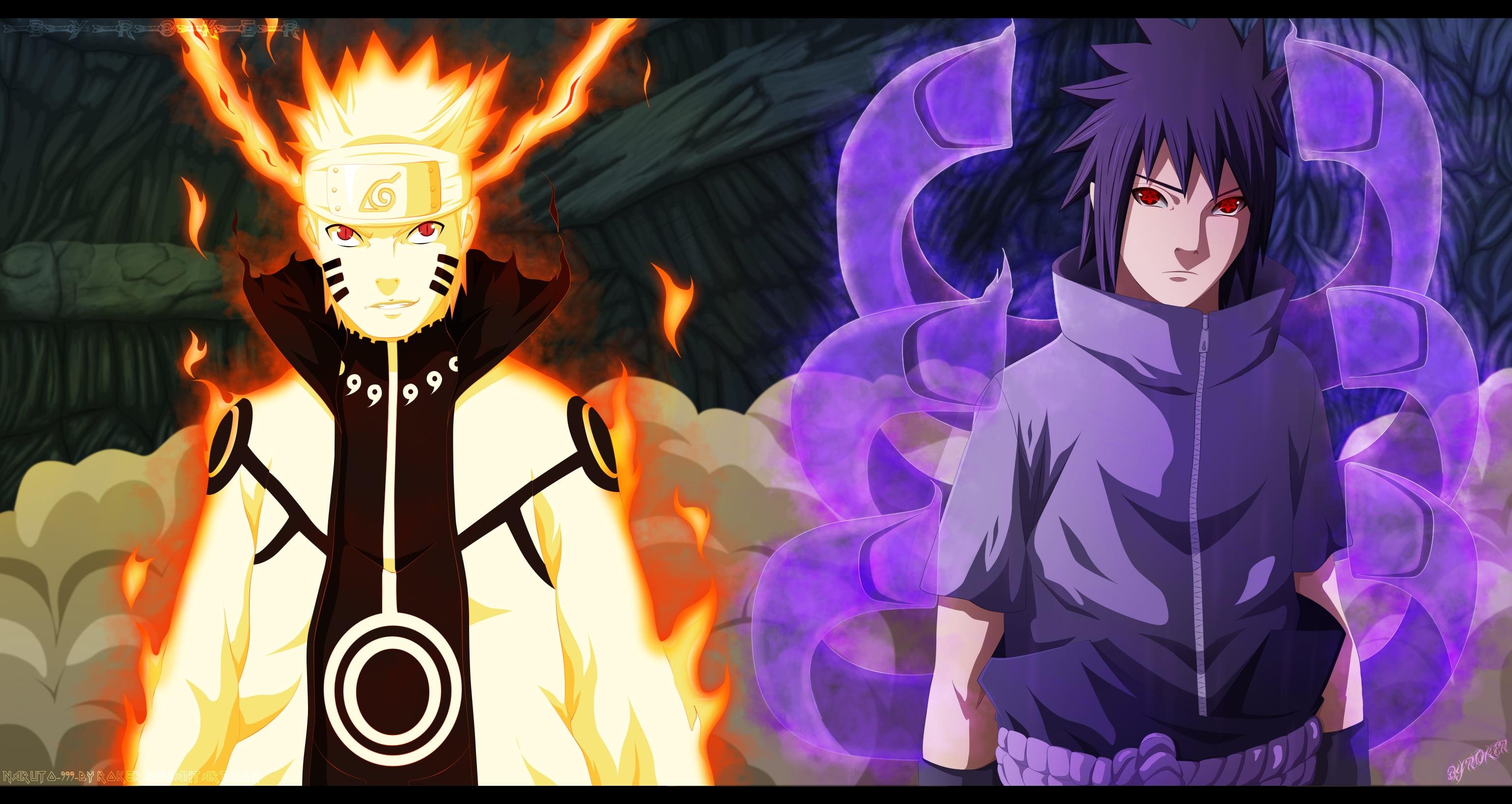 3080x1640 Uzamaki Naruto and Uchiha Sasuke wallpaper HD wallpaper, Desktop