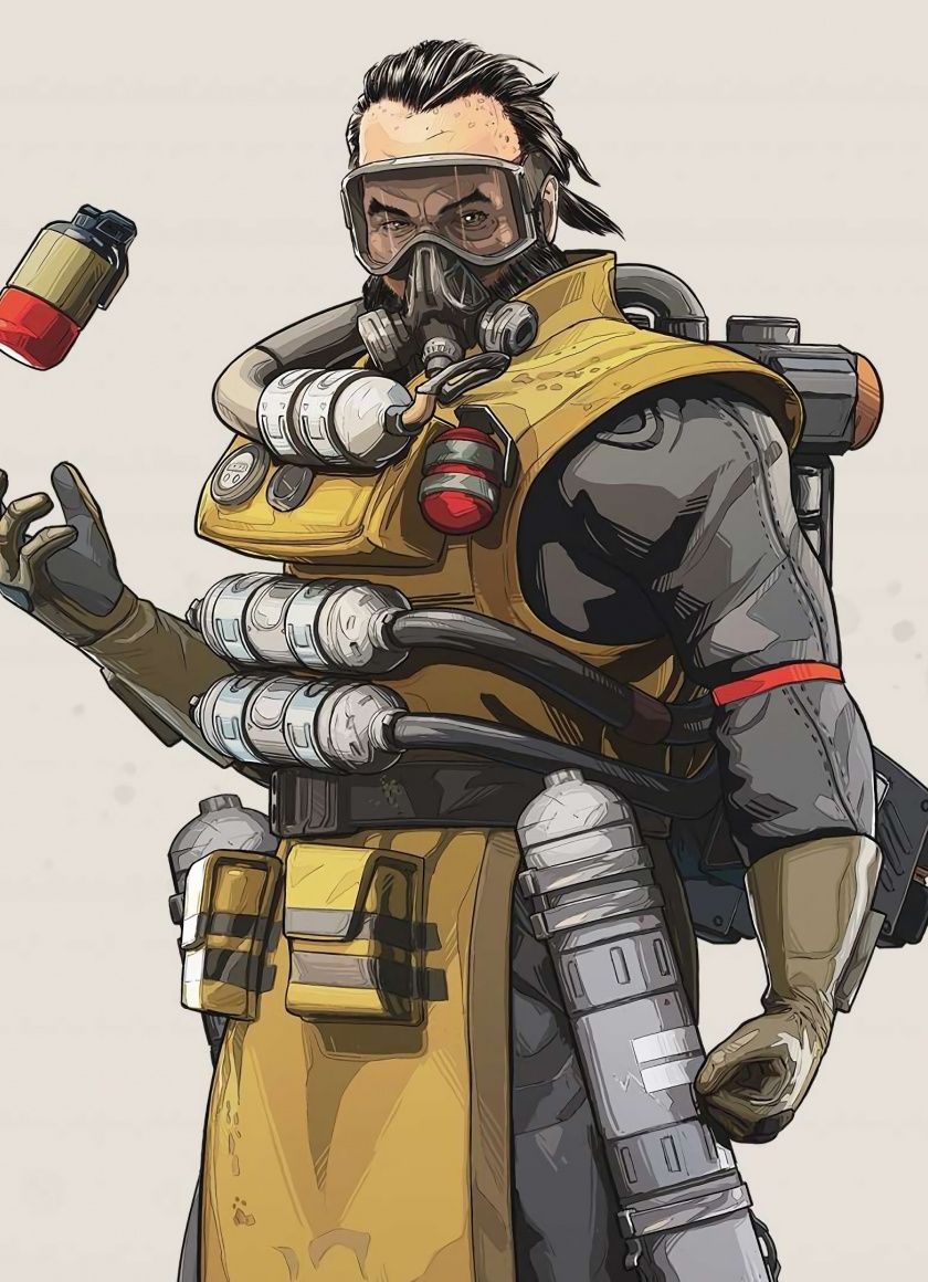 840x1160 Download  wallpaper caustic, apex legends, soldier, iphone, Phone