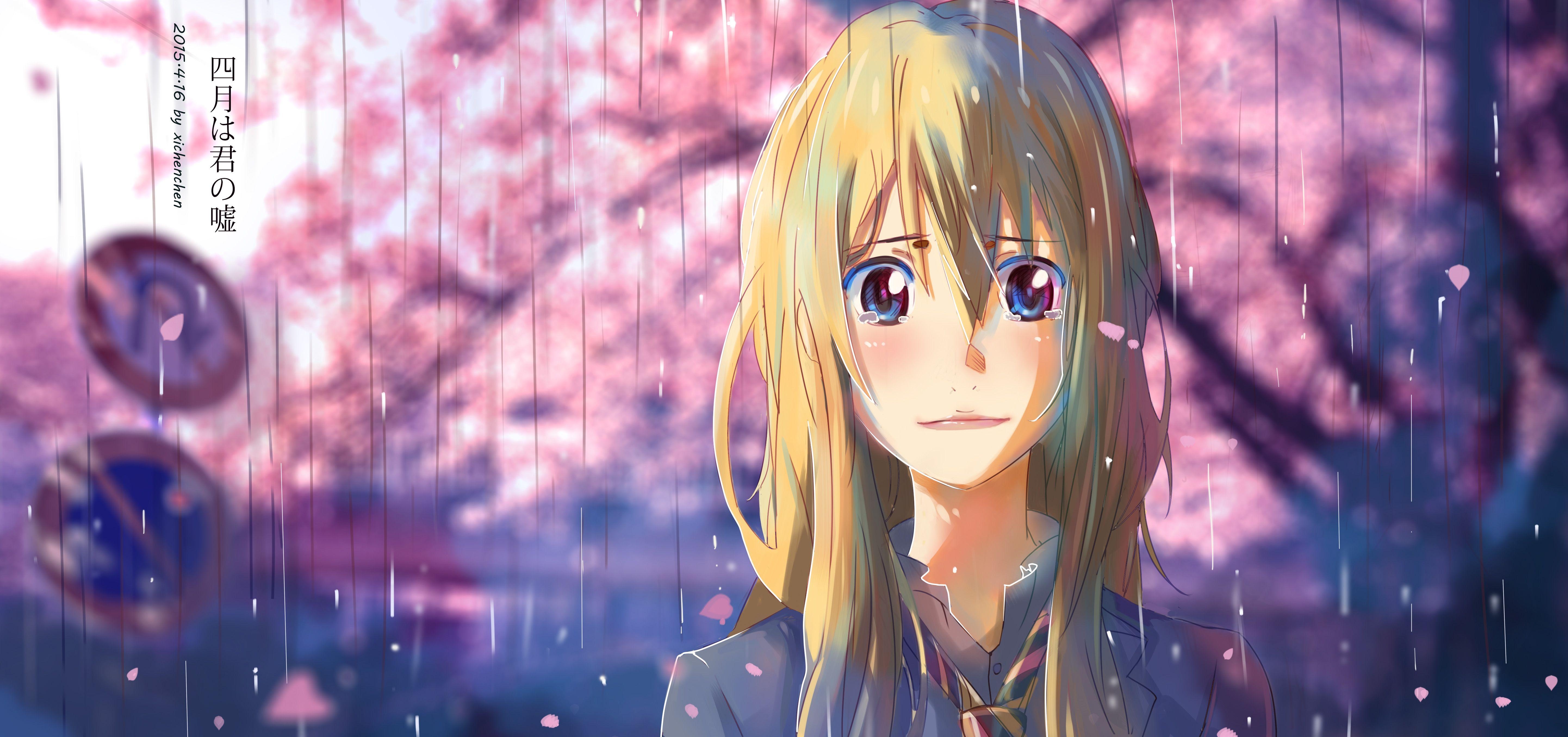 5770x2720 Anime Your Lie In April Kaori Miyazono Wallpaper, Dual Screen