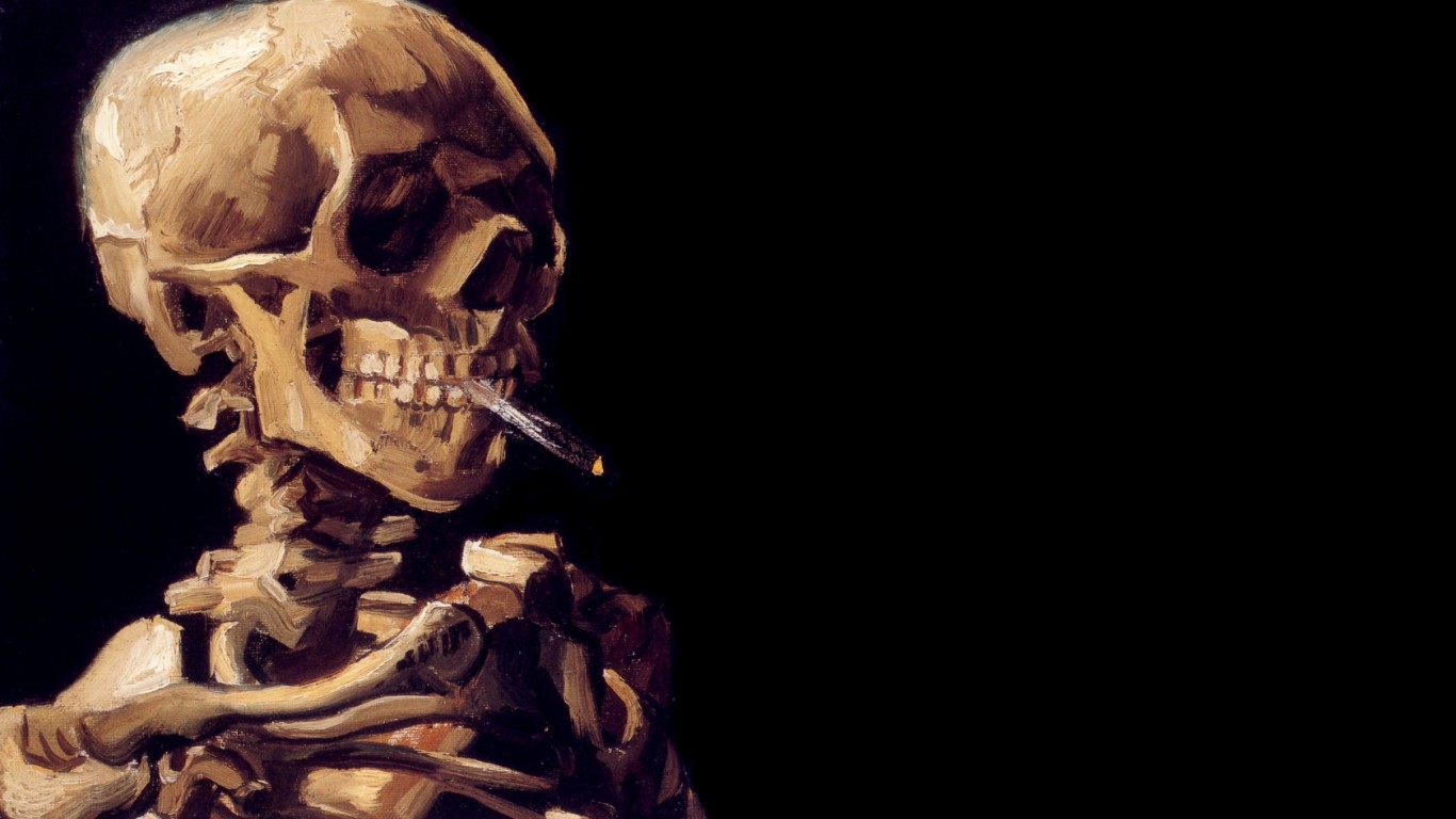 1370x770 Smoking Skeleton Wallpaperx768, Desktop