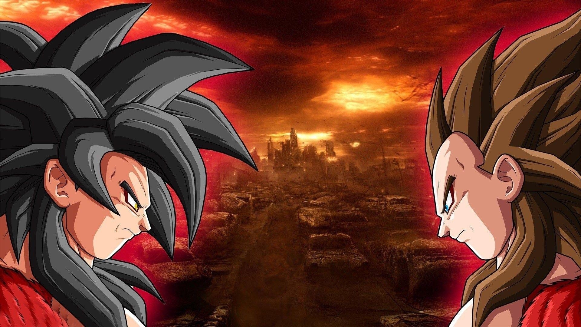 1920x1080 Super Saiyan 4 Goku and Vegeta Wallpaper, Desktop