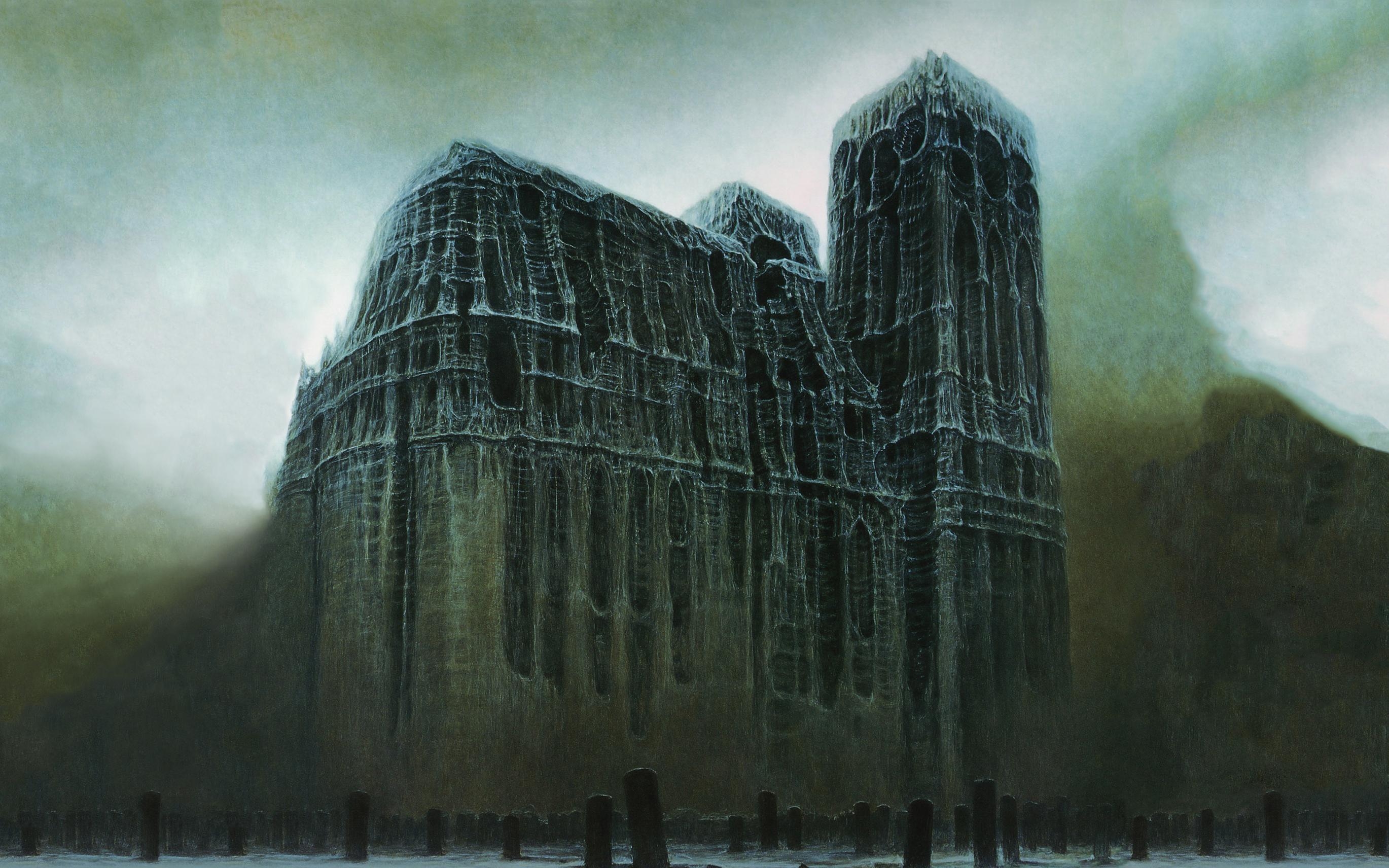 2740x1720 Artwork Cathedrals Zdzislaw Beksinski #ogRS, Desktop