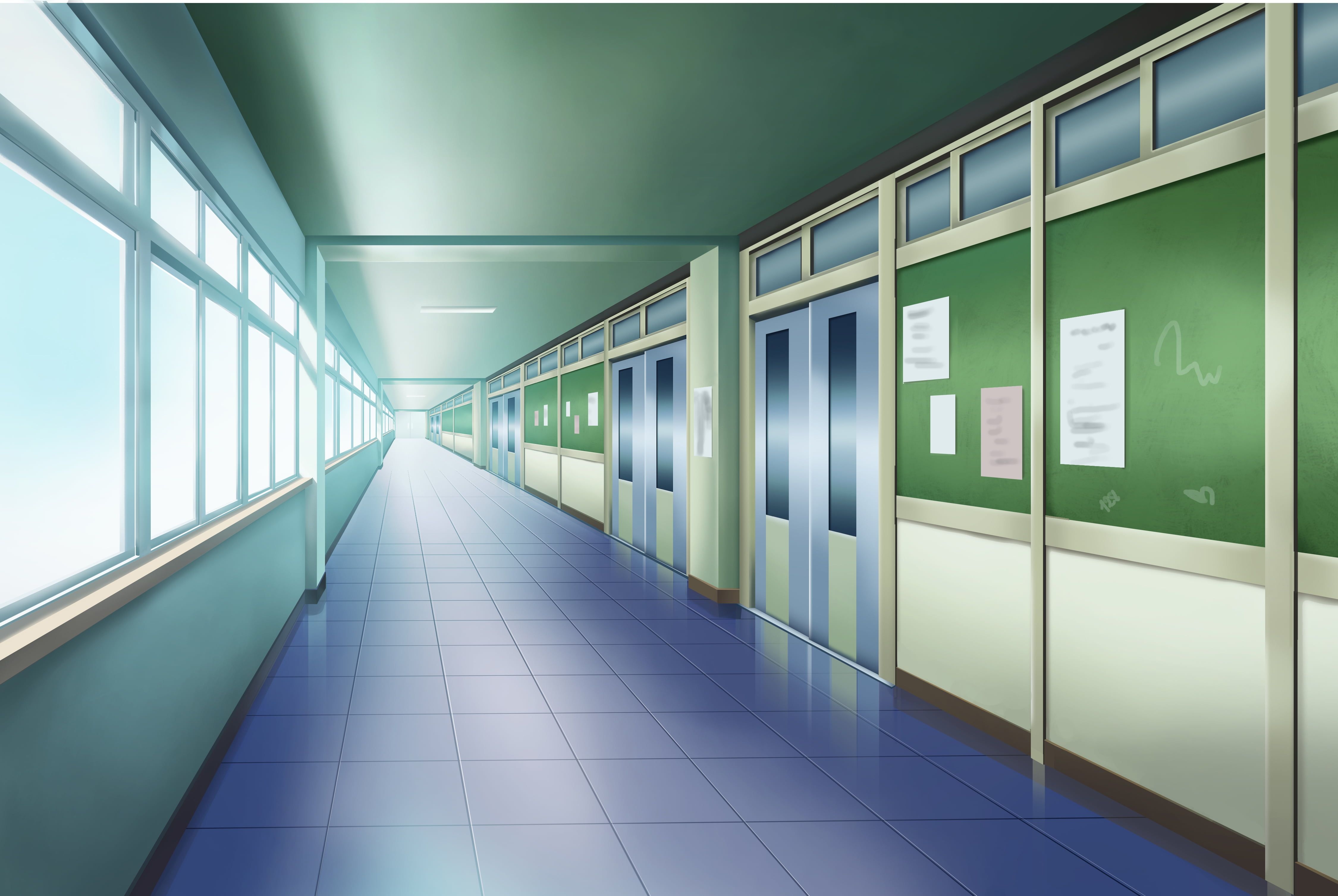 4500x3020 Anime #Original #Hallway #School K #wallpaper #hdwallpaper #desktop. Anime background, Anime school building, Anime school building background, Desktop