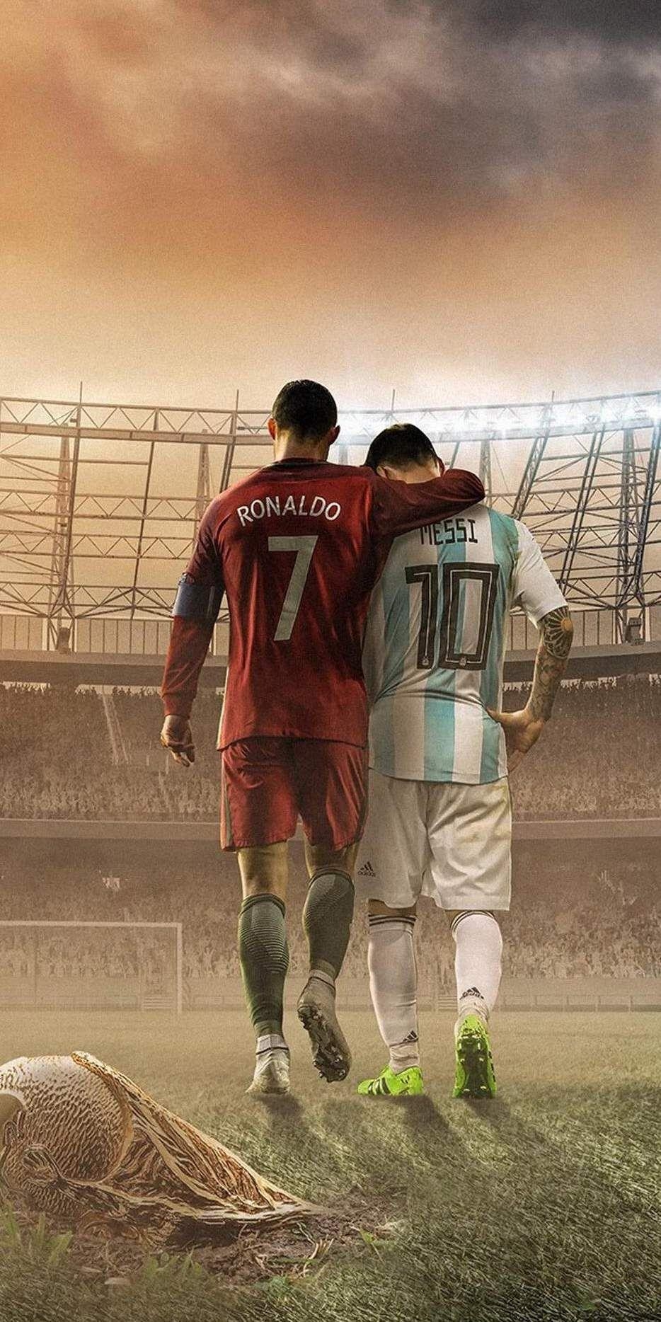 940x1870 Messi and Ronaldo Football iPhone Wallpaper. Lionel messi, Futbol resimleri, Cristiano ronaldo, Phone