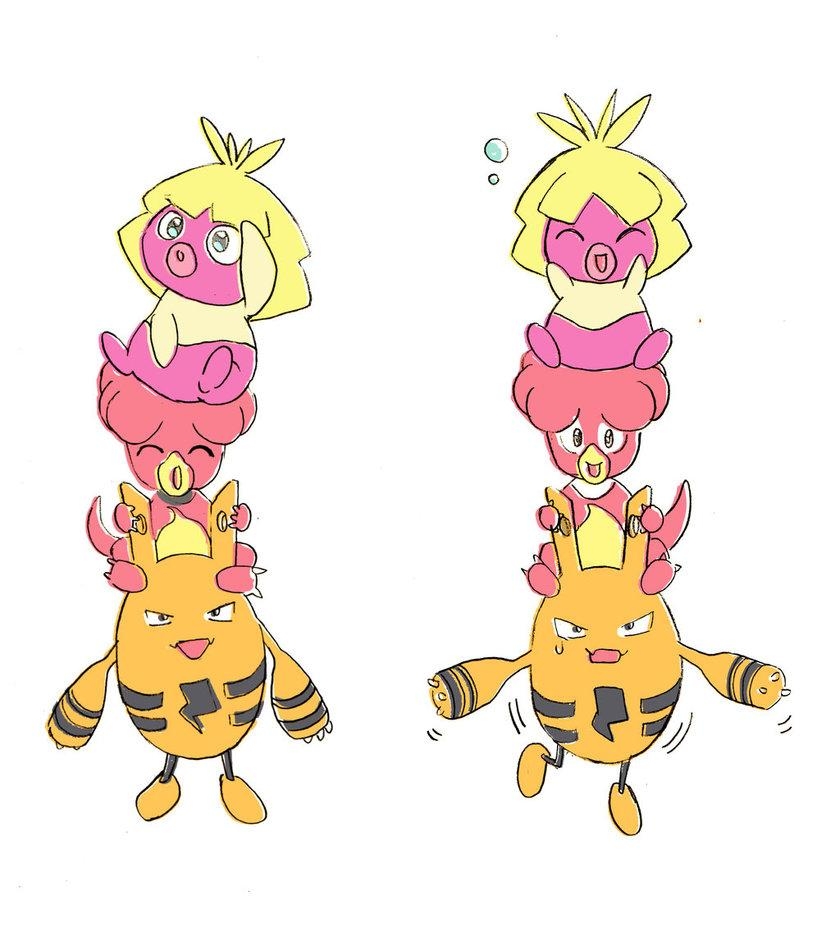 840x960 Elekid, Magby And Smoochum By Kakashikun 90, Phone