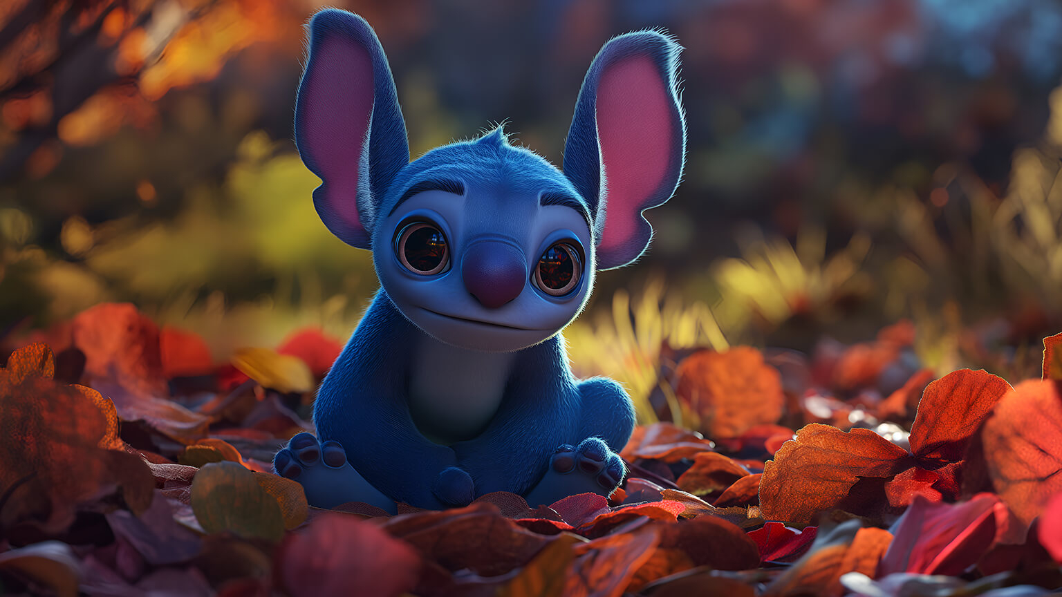 1540x870 Stitch on Autumn Leaves Desktop, Desktop