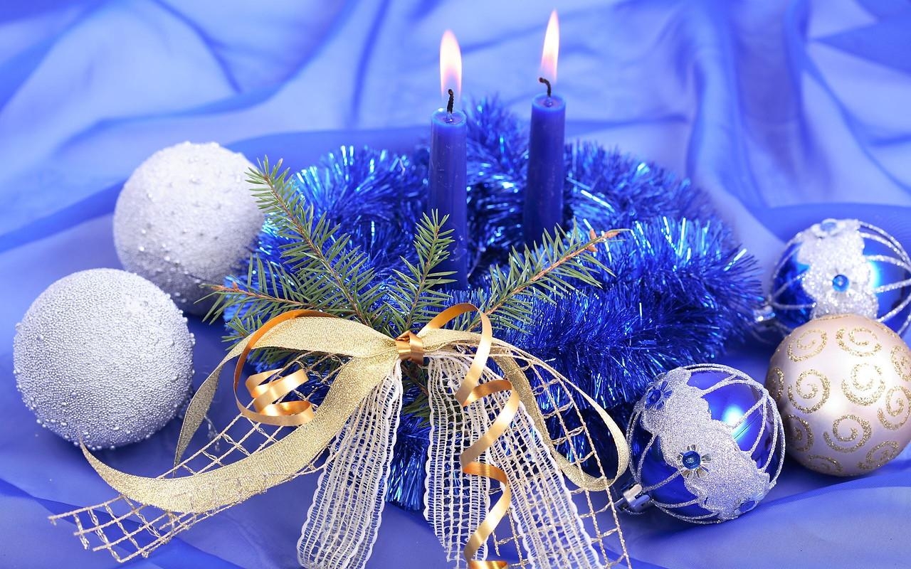 1280x800 Blue Christmas Candles Free Wallpaper download Free Blue, Desktop