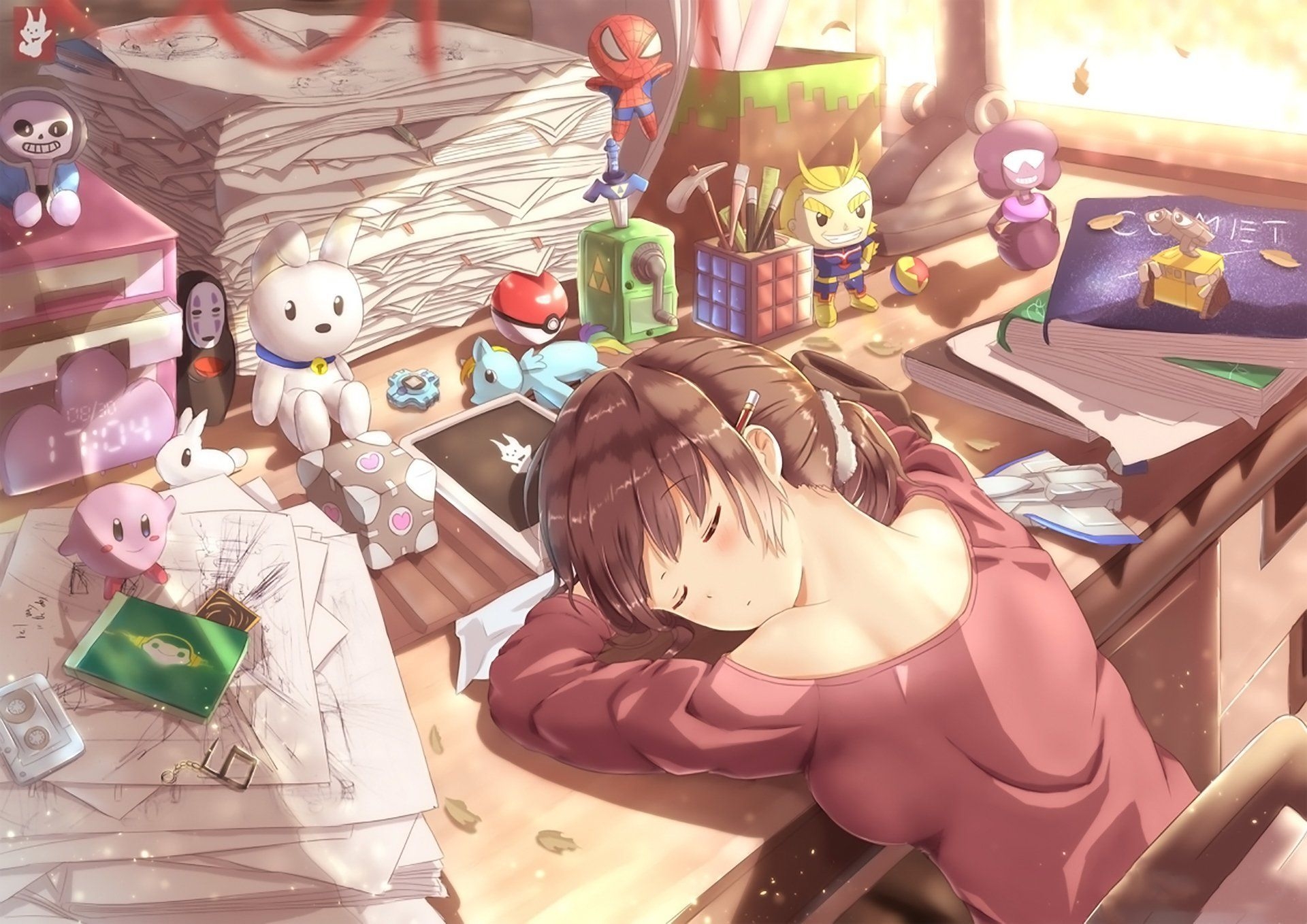 1920x1360 Anime Original Girl Desk Sleeping Wallpaper. My little pony, Desktop