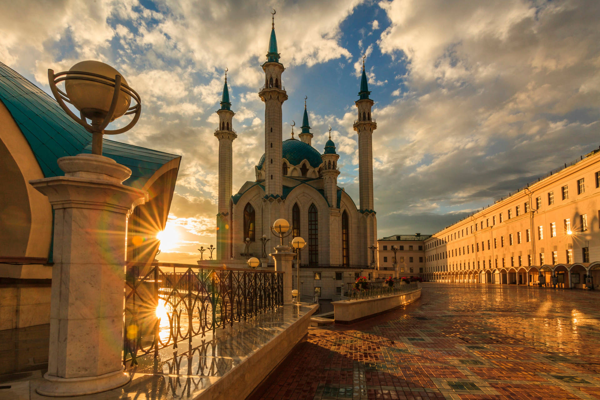 1920x1280 Download Sunset In Kazan Mosque Wallpaper, Desktop