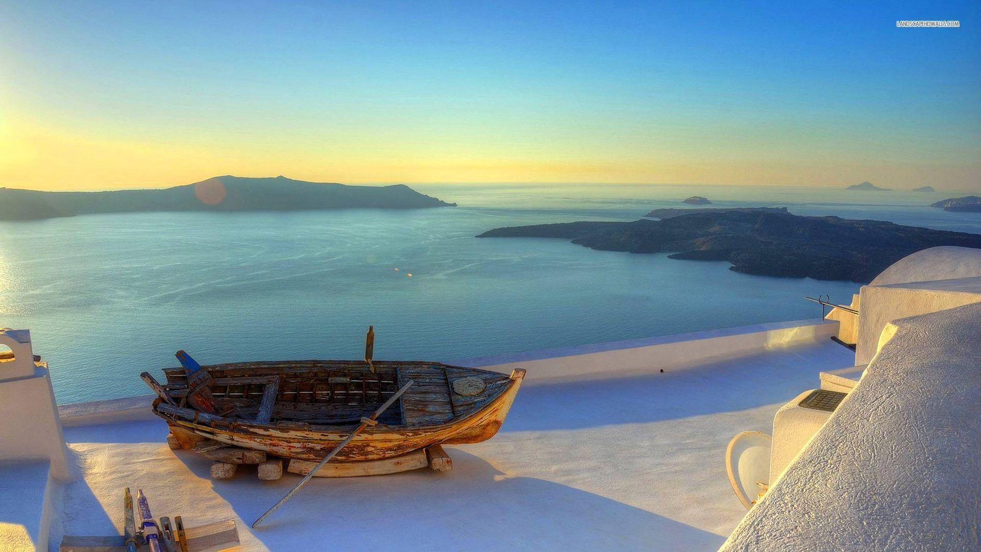 1920x1080 Sunset over Santorini wallpaper #, Desktop