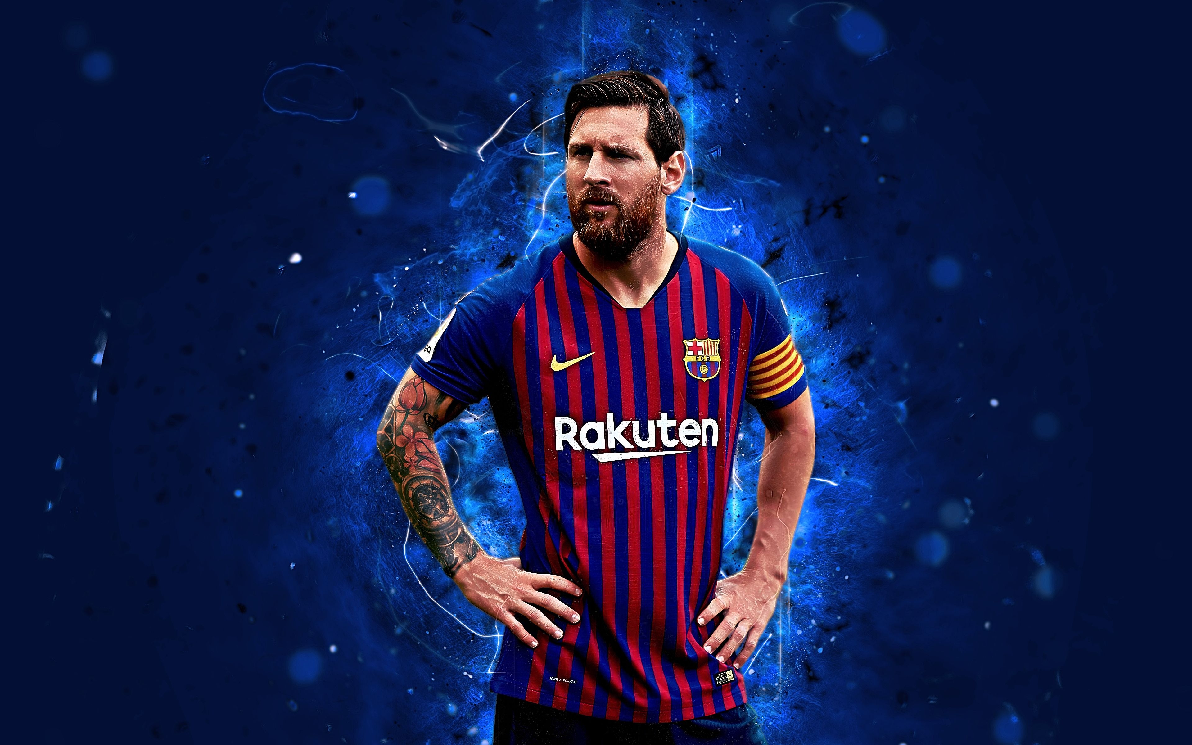 3840x2400 Lionel Messi, FC Barcelona, Soccer wallpaper, Desktop