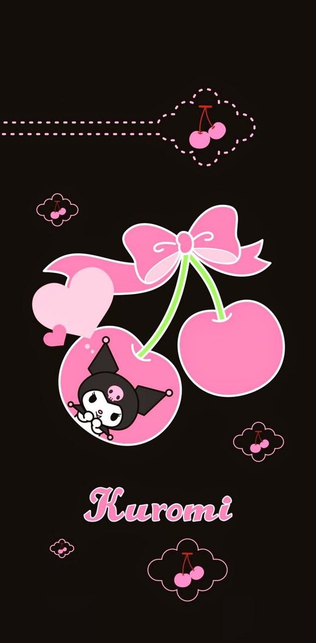 630x1280 Kuromi cherry wallpaper, Phone