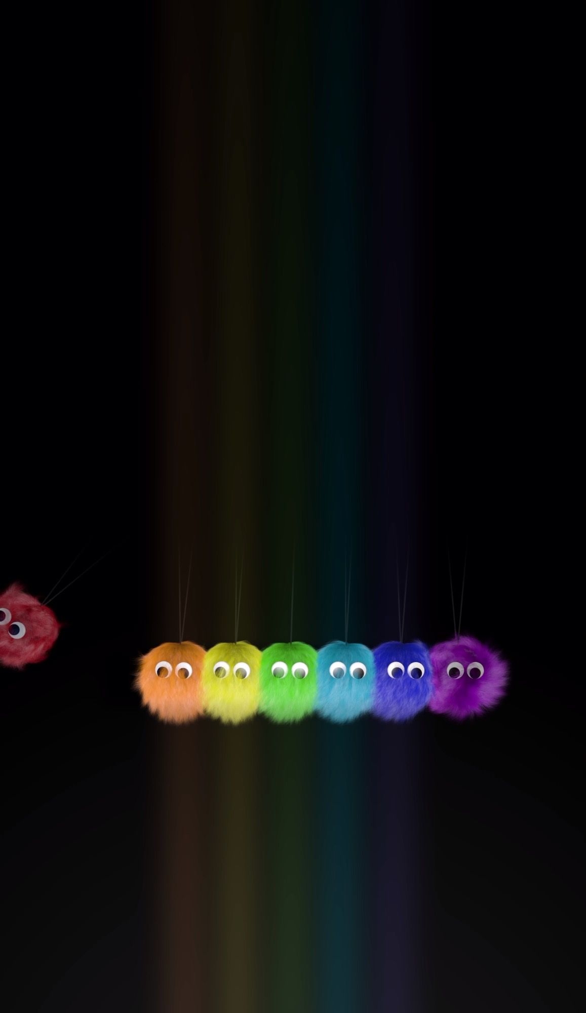 1160x2000 Fuzzy Rainbow Pride, Phone