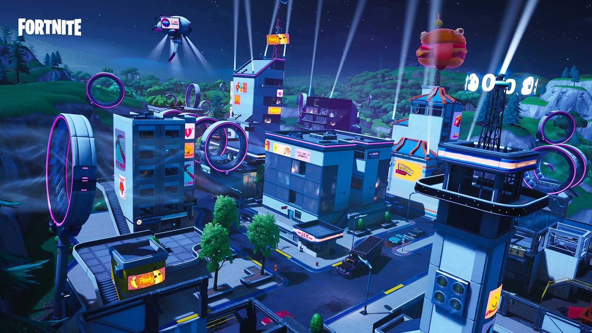 1920x1080 Fortnite on Twitter. Fortnite, Sci fi city, Battle royale game, Desktop