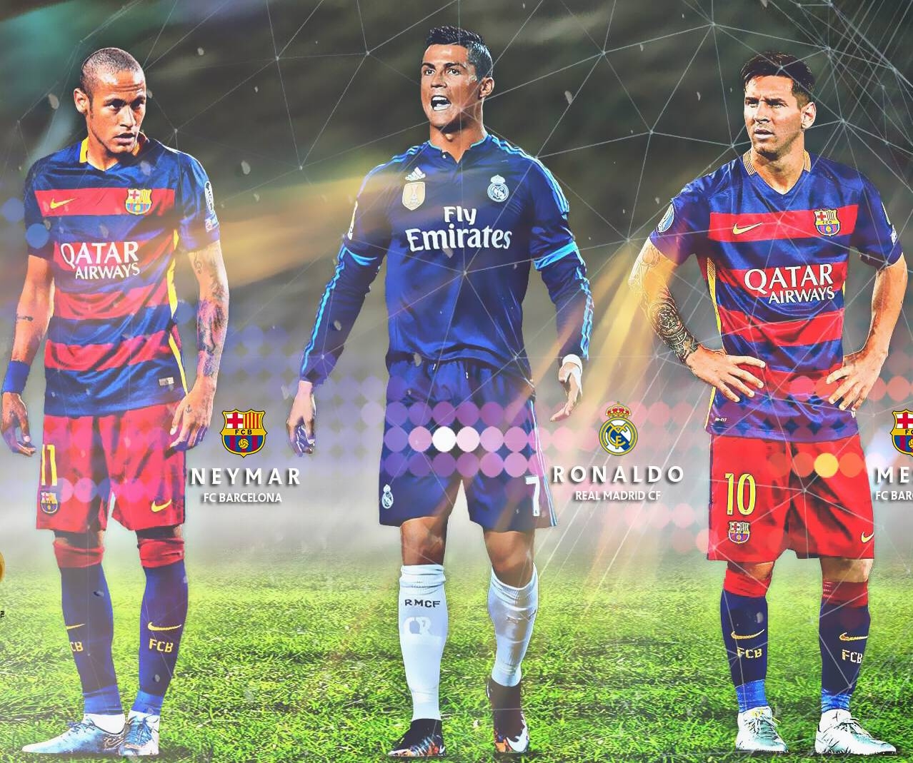 1280x1070 Neymar Ronaldo Messi wallpaper, Desktop