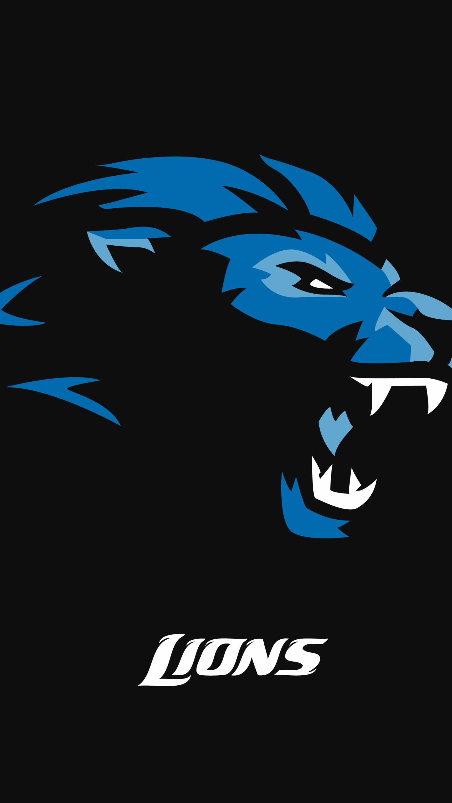 1440x2560 Detroit Lions Wallpaper 4K, Black, Phone