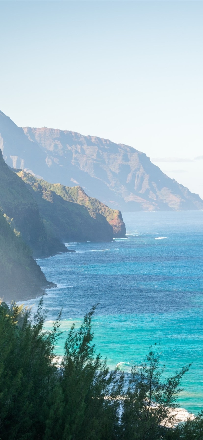 830x1800 Hawaii, Sea, Mountains, Sunshine 1080x1920 IPhone 8 7 6 6S Plus Wallpaper, Background, Picture, Image, Phone