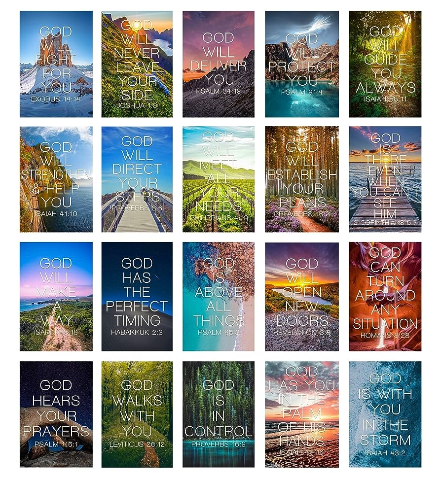 900x980 God Series Verse Landscape Photography Aesthetic Collage Kit, Teen Room Wall Decor, College Dorm Decor, Christian Inspirational Gift 4x6 Professional Photo, Handmade Products, Phone