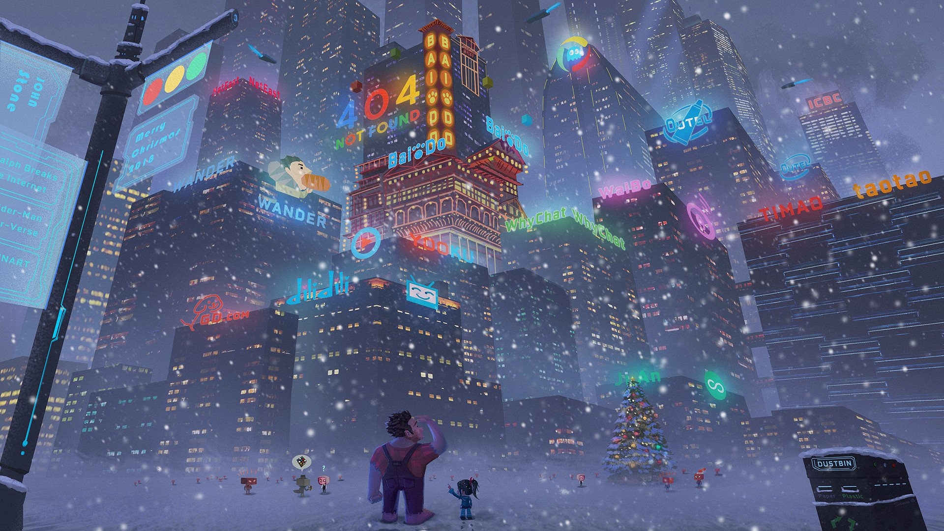 1920x1090 John Stone Christmas:A Fanart Of Spider Man: Into The Spider Verse & Ralph Breaks The Internet, Desktop