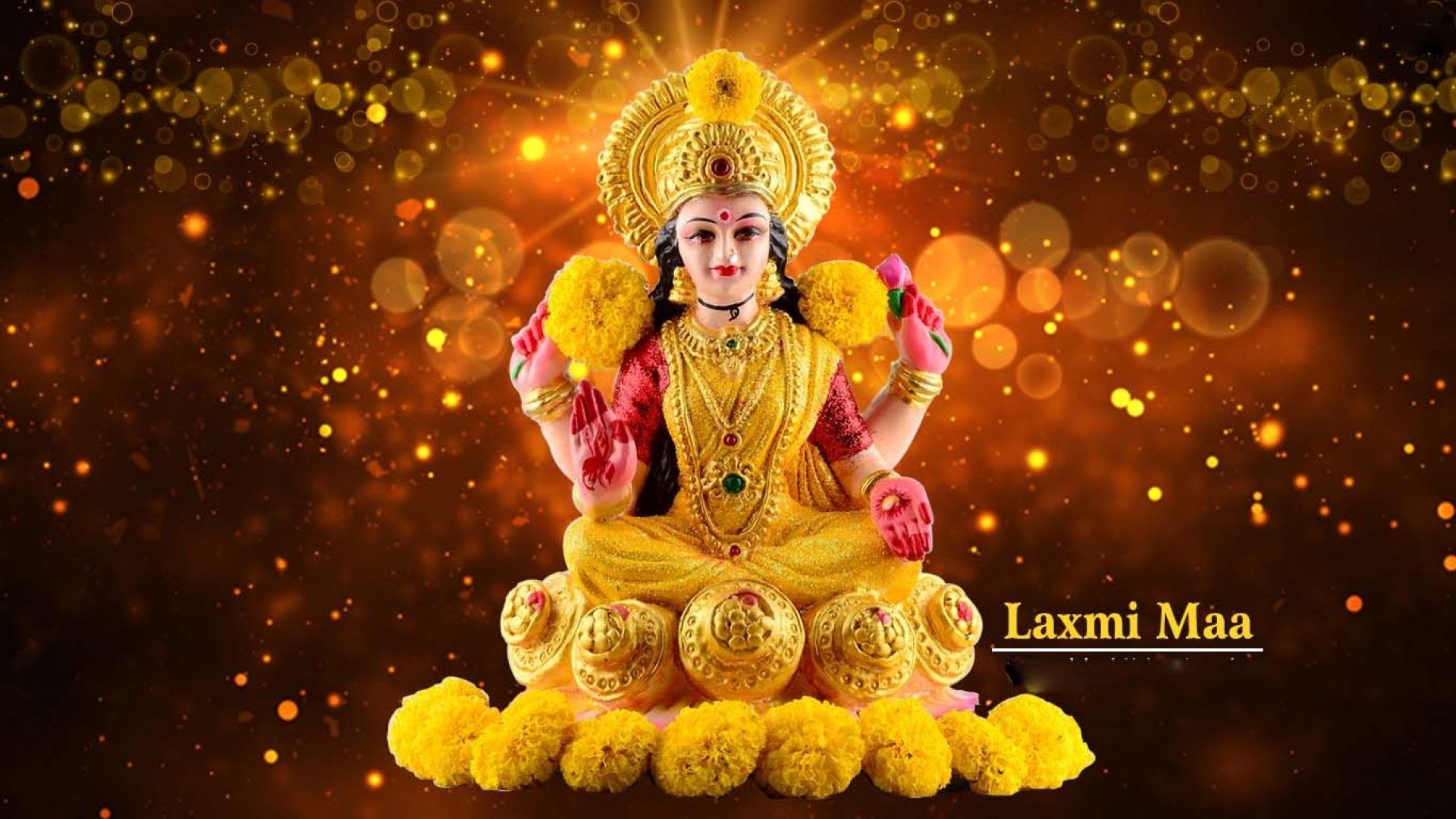 1920x1080 Lakshmi Devi With Gold, Desktop