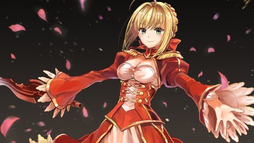 820x470 Fate Extra: Last Encore Red Saber Nero Claudius 4K, Desktop