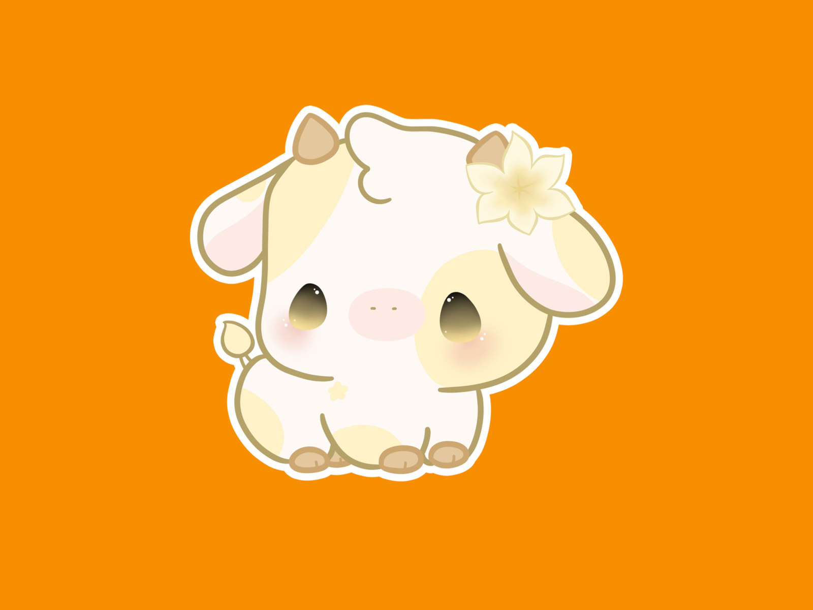 1600x1200 Vanilla Cute Cow, Desktop