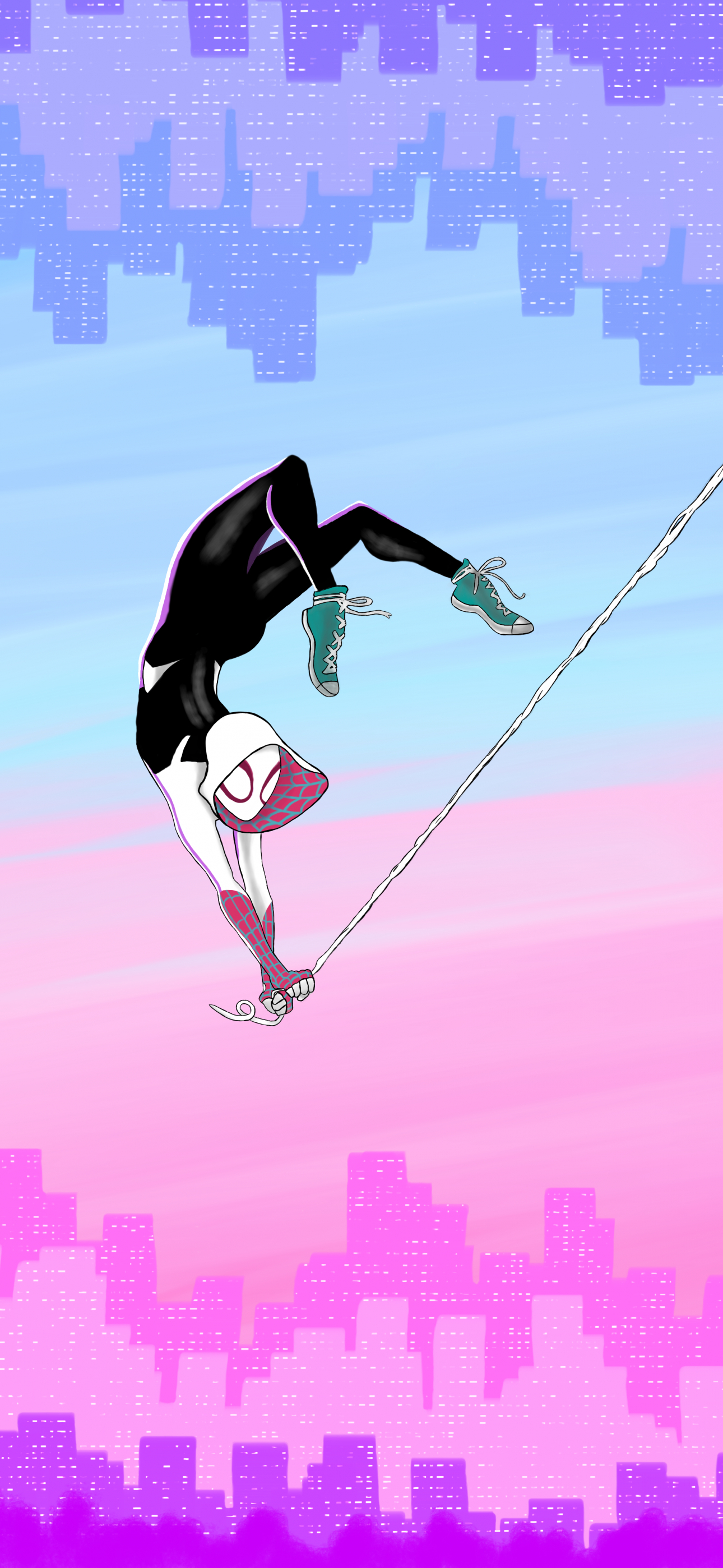 1290x2800 Spider Gwen Wallpaper 4K, 8K, Cartoon, Marvel Superheroes, Phone