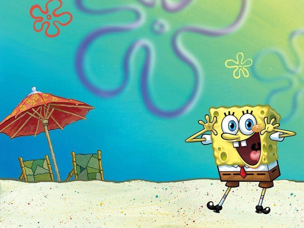 1030x770 Spongebob at the Beach Spongebob Wallpaper. Cute Spongebob, Desktop