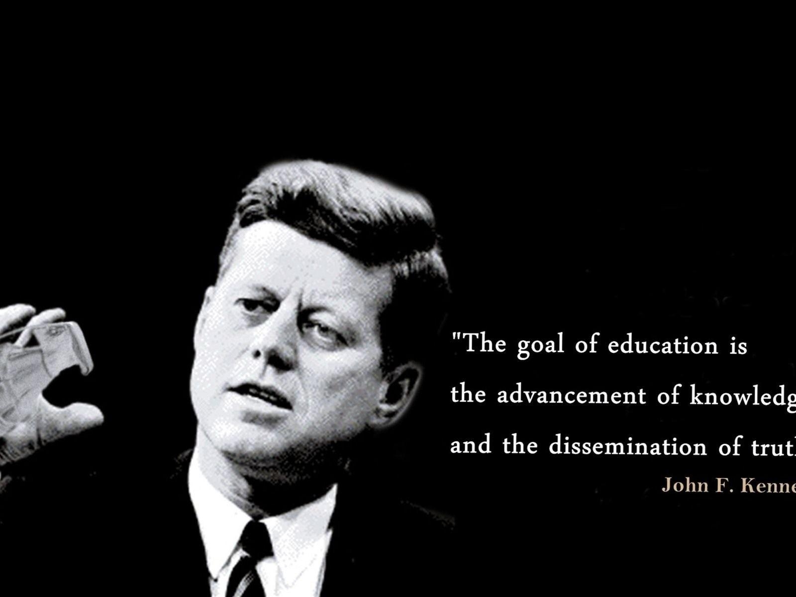 1600x1200 John F. Kennedy Education Quotes Wallpaper 00817, Desktop