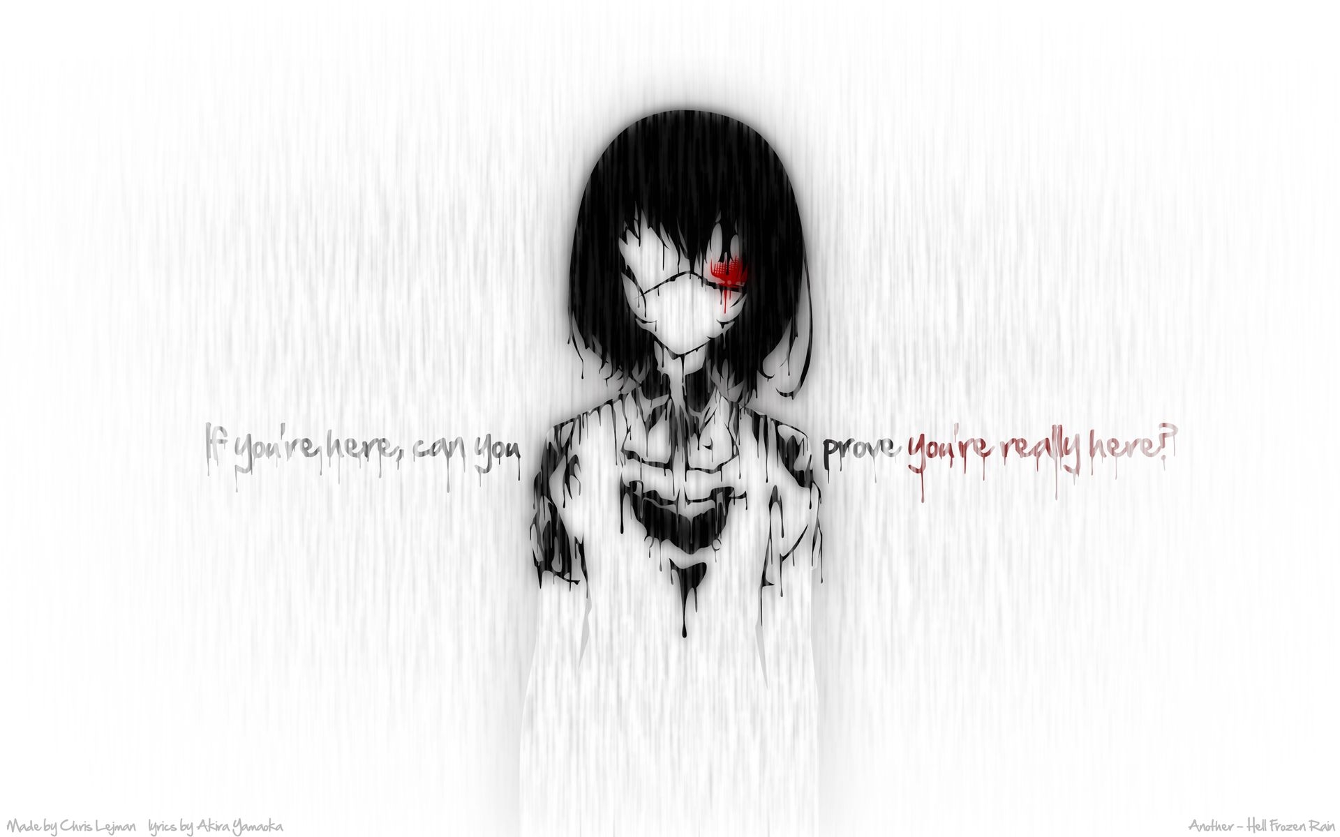 1920x1200 Another Series Mei Misaki Character Text Quotes Wallpaper, Desktop