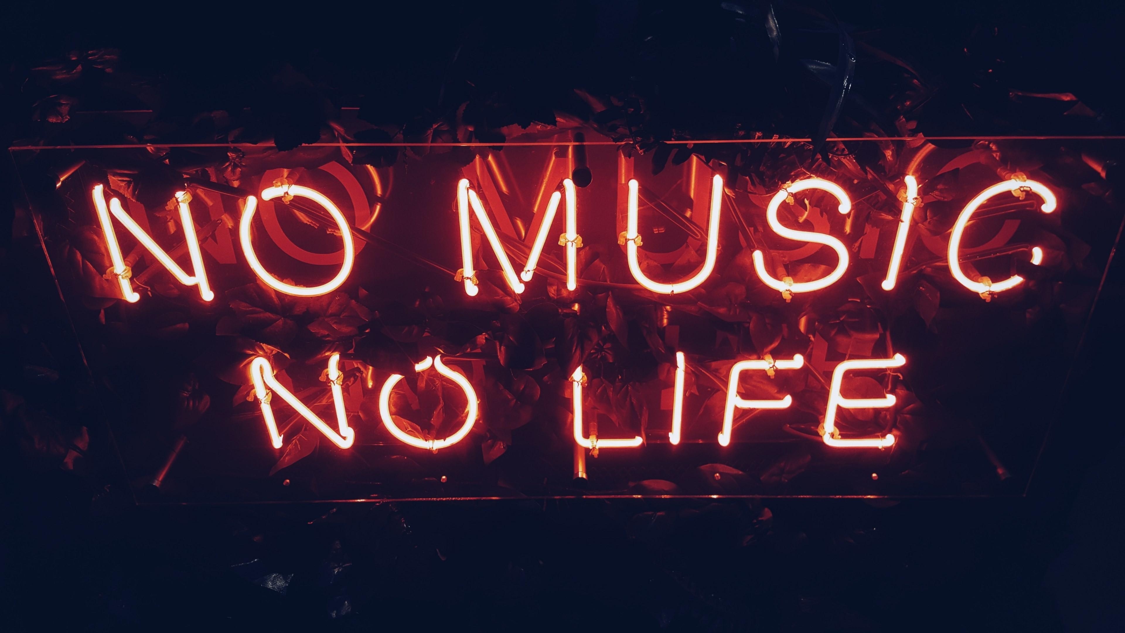 3840x2160 Red Neon Wallpaper, Desktop