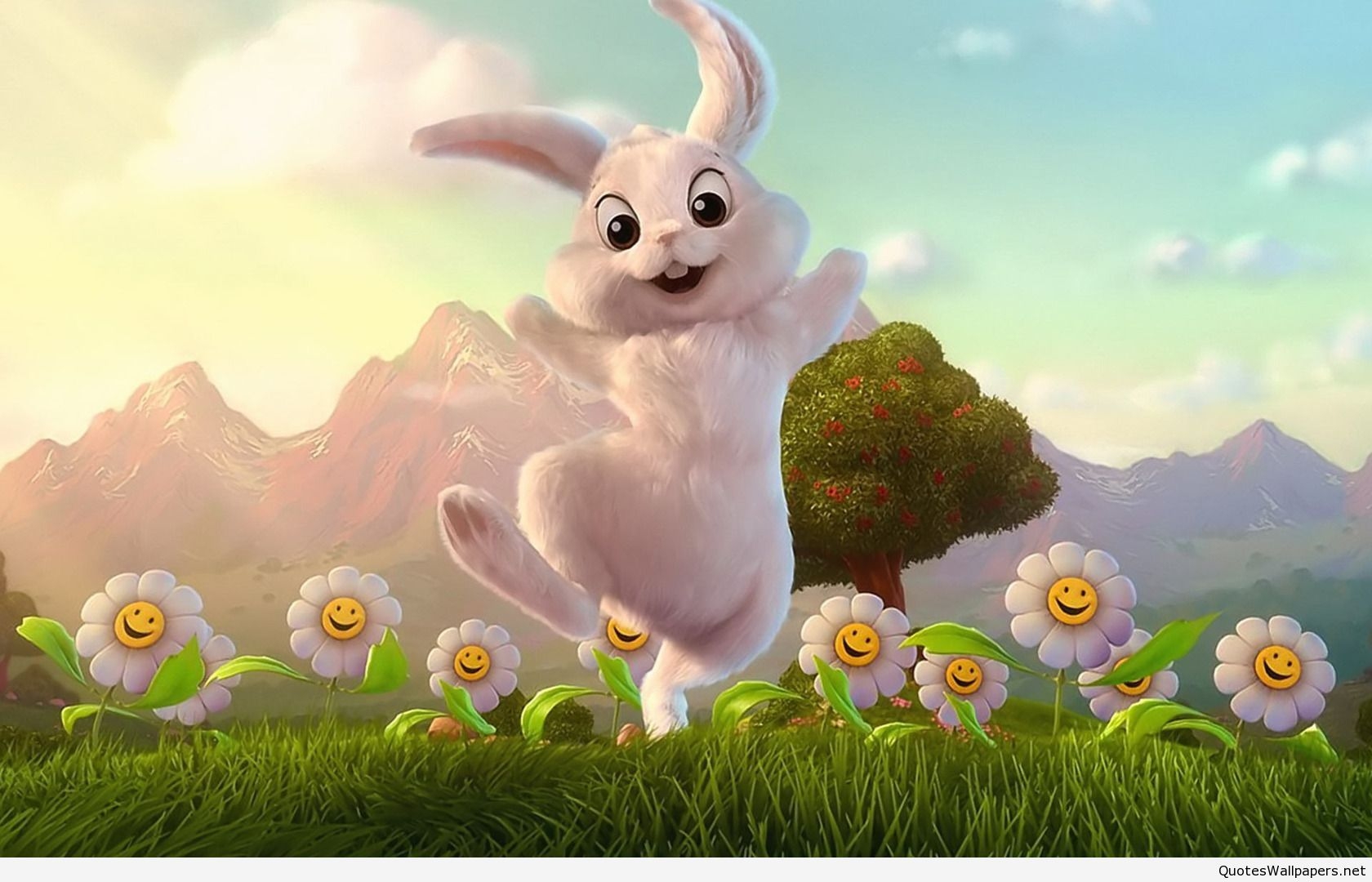 1680x1080 Similiar Cute Spring Easter Background Keywords Bunny On Holiday HD Wallpaper, Desktop