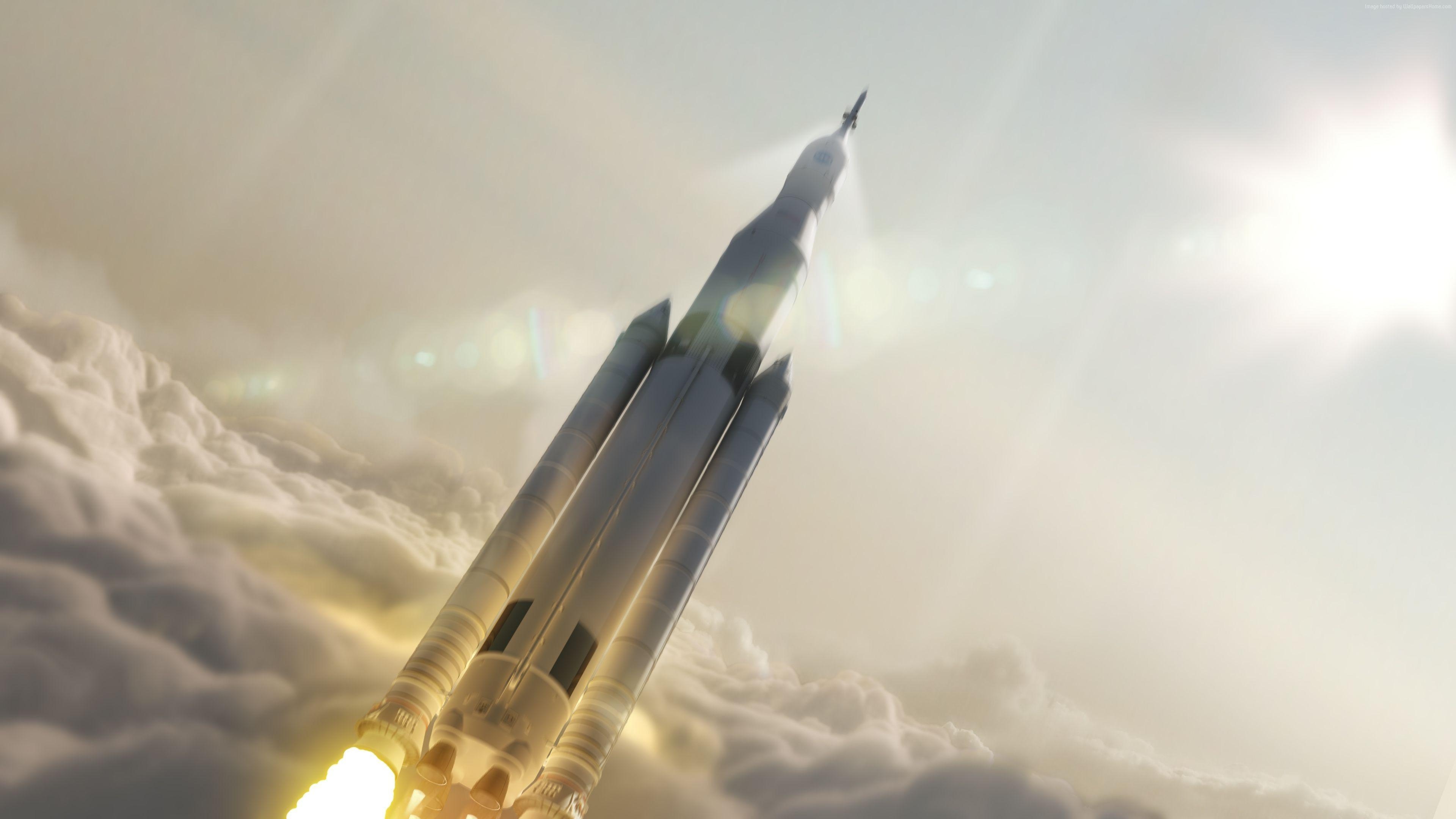 3840x2160 Wallpaper SpaceX, falcon, ship, rocket, mars, mission, Space, Desktop