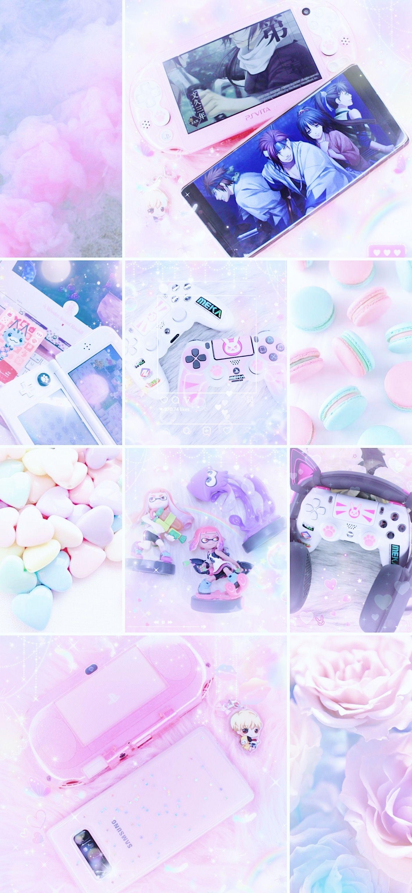 1420x3080 Gamer girl aesthetic. Pastel aesthetic, Gamer girl, Kawaii wallpaper, Phone