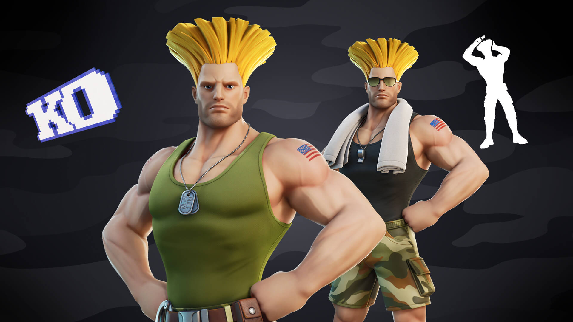 1920x1080 Round 2: Street Fighter's Cammy and Guile Soldier On in Fortnite, Desktop