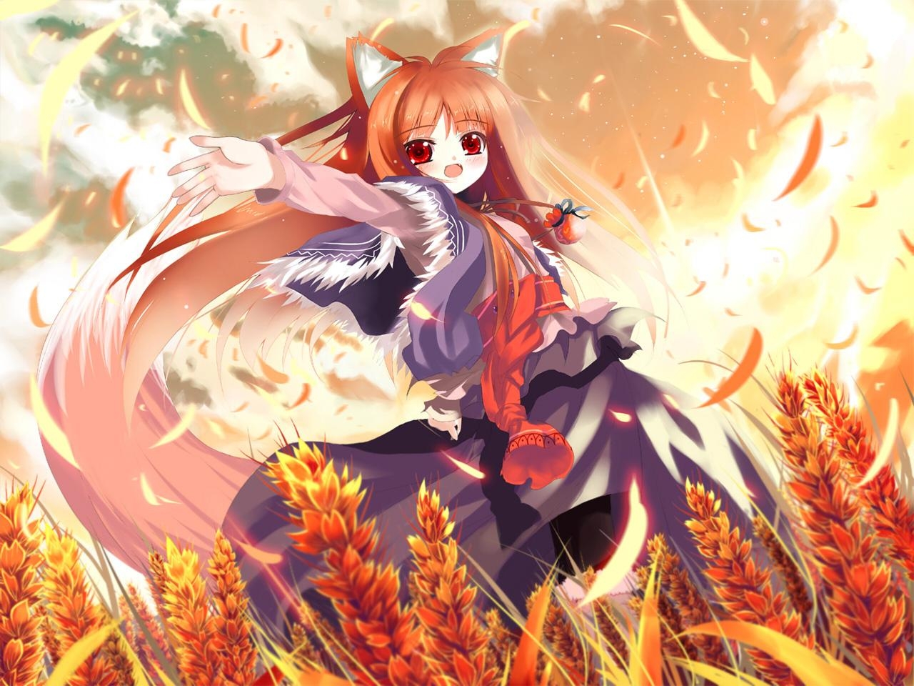 1280x960 Anime Wolf Girl Wallpaper, Desktop