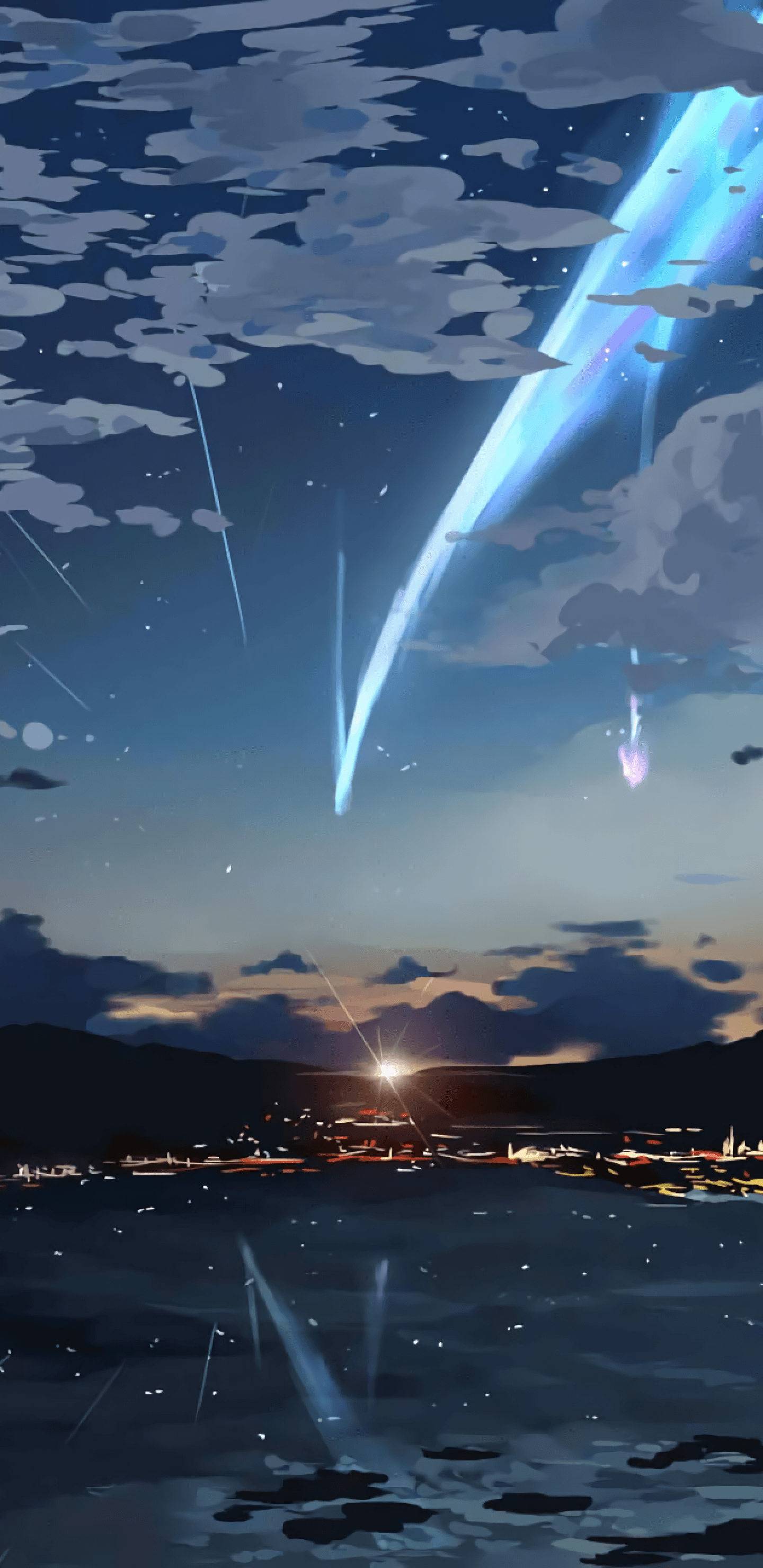 1440x2960 Download  Your Name, Sky, Stars, Kimi No Na Wa, Lights, Phone