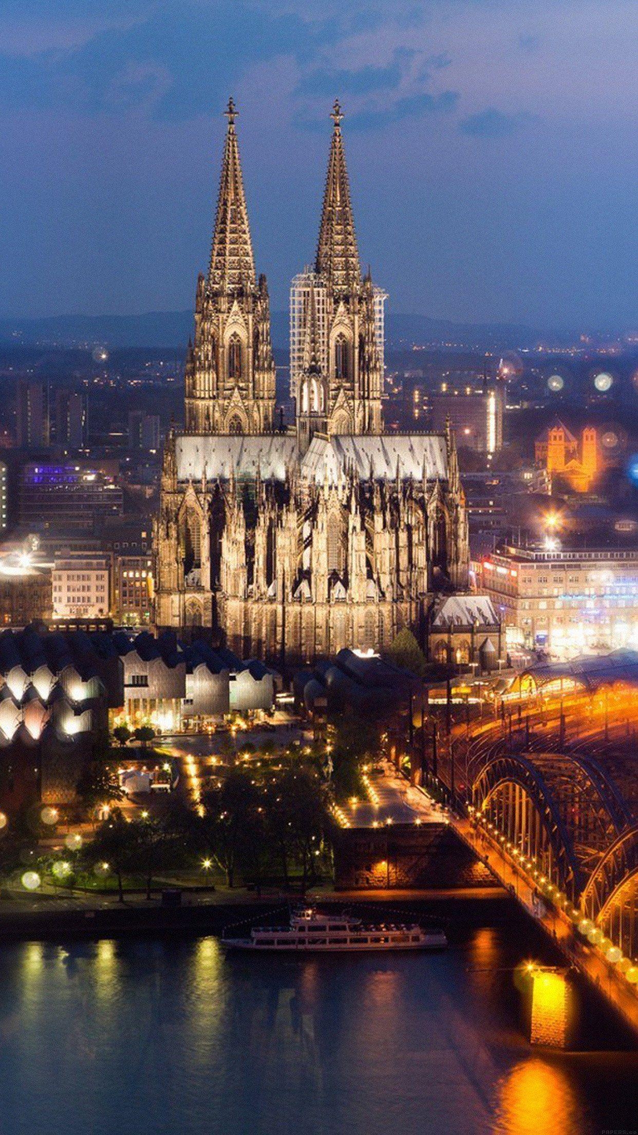 1250x2210 cologne cathedral hohenzollern bridge spain city iphone 7, Phone