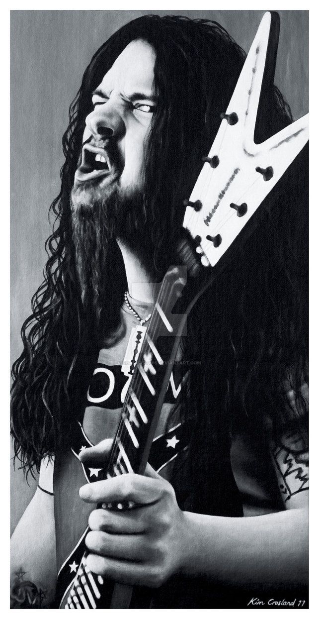 650x1250 Acrylic on canvas 60x30cm. Dimebag darrell, Heavy metal music, Heavy metal bands, Phone