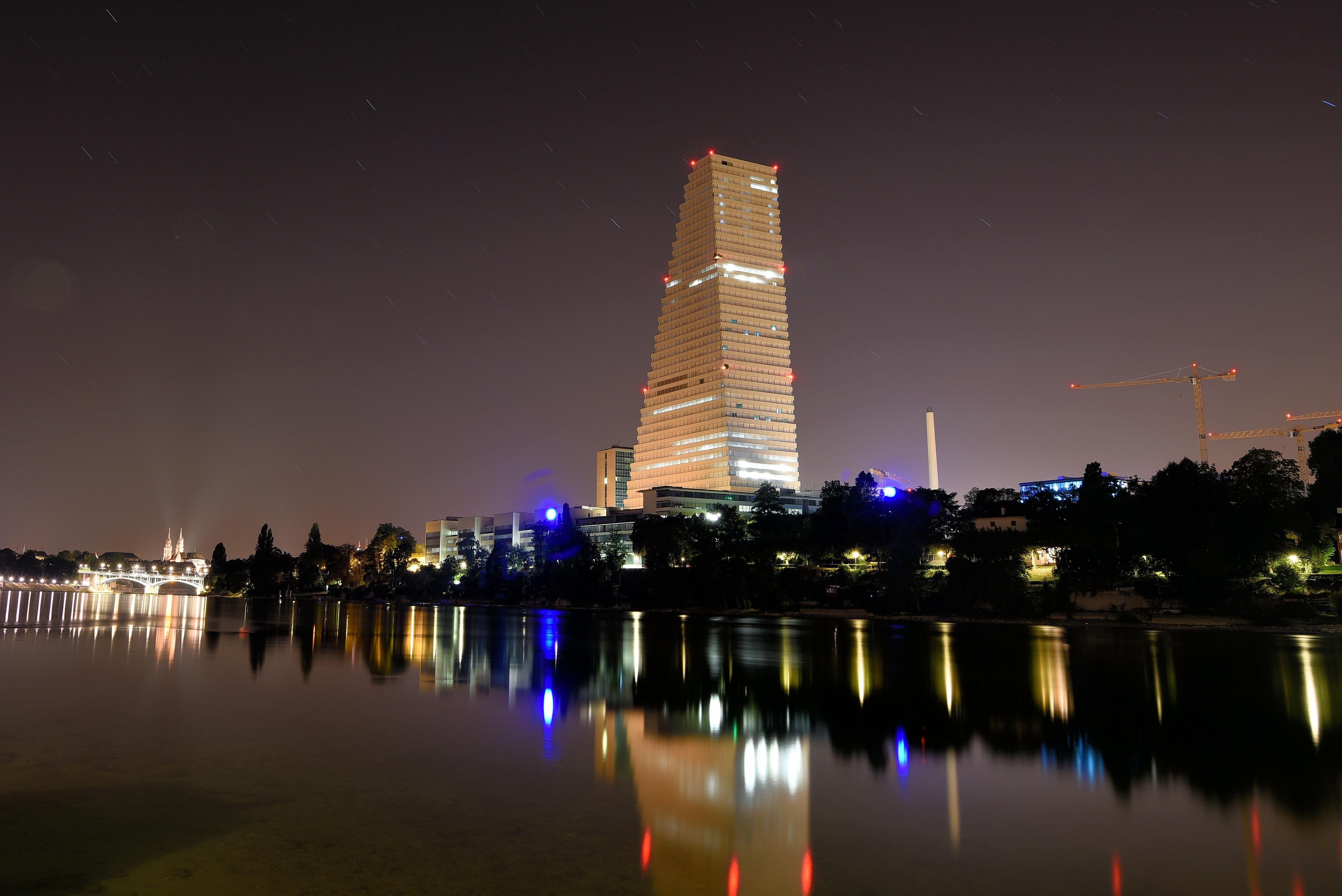 4790x3200 Basel, Tower, Buildings, Roche, architecture, reflection free image, Desktop