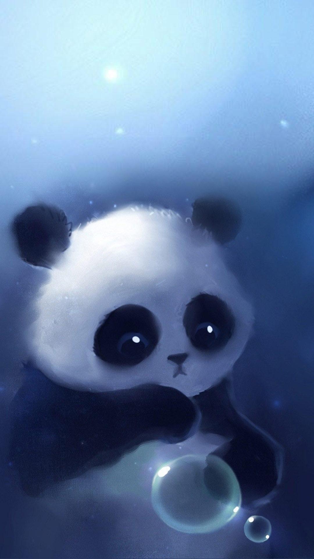 1080x1920 Cute Blue Panda Wallpaper Free Cute Blue Panda Background, Phone