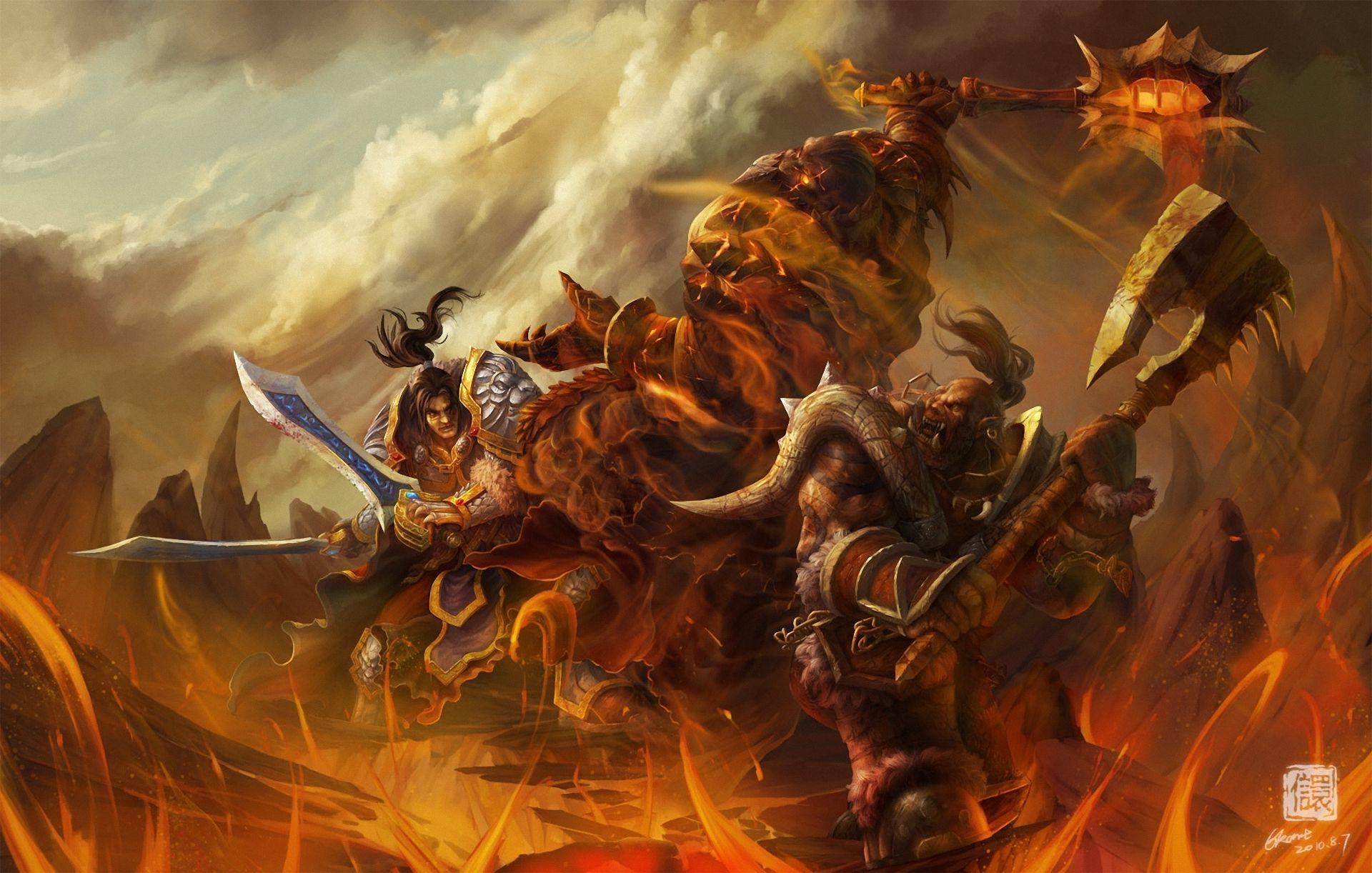 1920x1230 World of WarCraft WoW Warrior Orc, Desktop