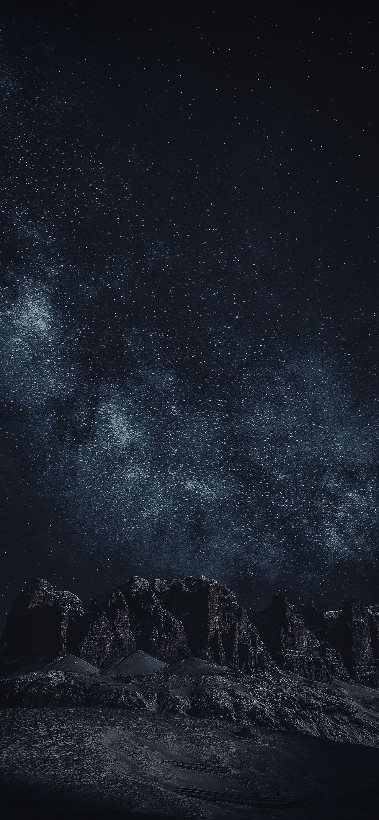 1290x2780 black rock formation during night time iPhone 12 Wallpaper Free Download, Phone