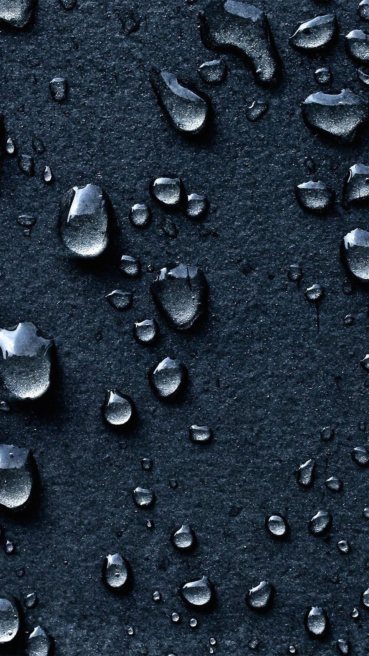 1250x2210 Drops Of Rain Blue Nature Texture Pattern Android wallpaper, Phone