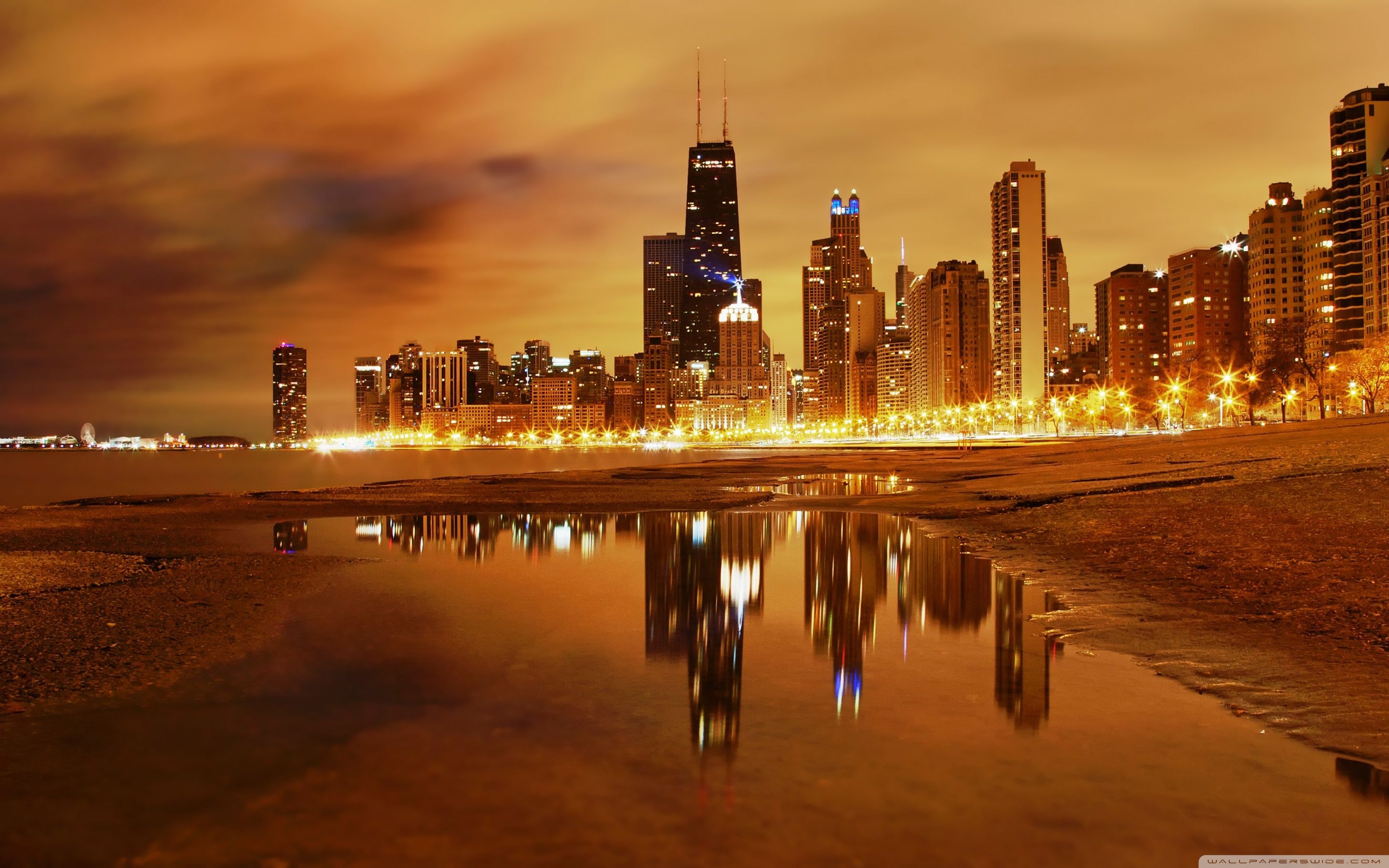 2880x1800 Chicago Late Evening Ultra HD Desktop Background Wallpaper for 4K UHD TV, Widescreen & UltraWide Desktop & Laptop, Multi Display, Dual Monitor, Tablet, Desktop