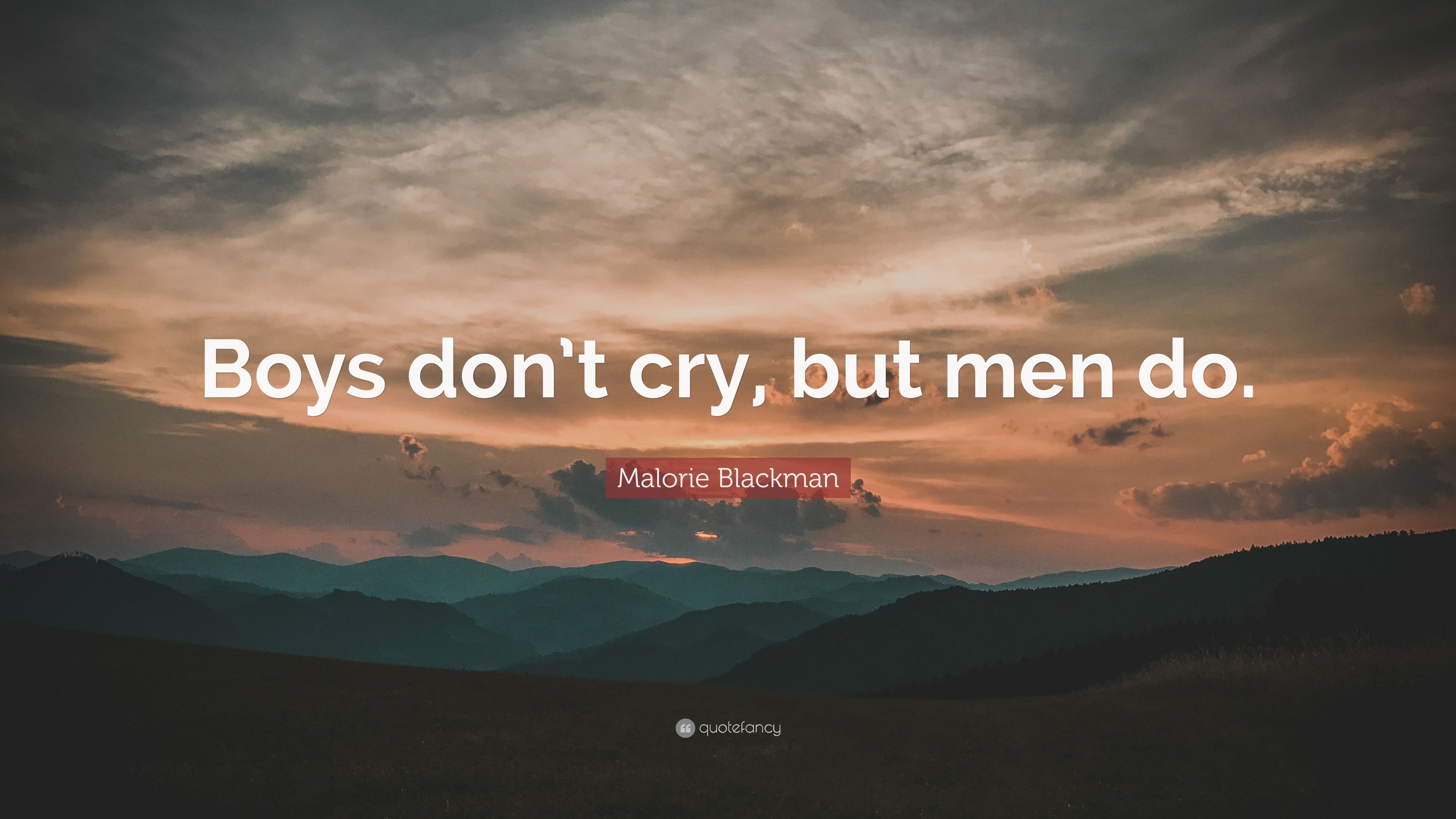 3840x2160 Malorie Blackman Quote: “Boys don't cry, but men do.”, Desktop