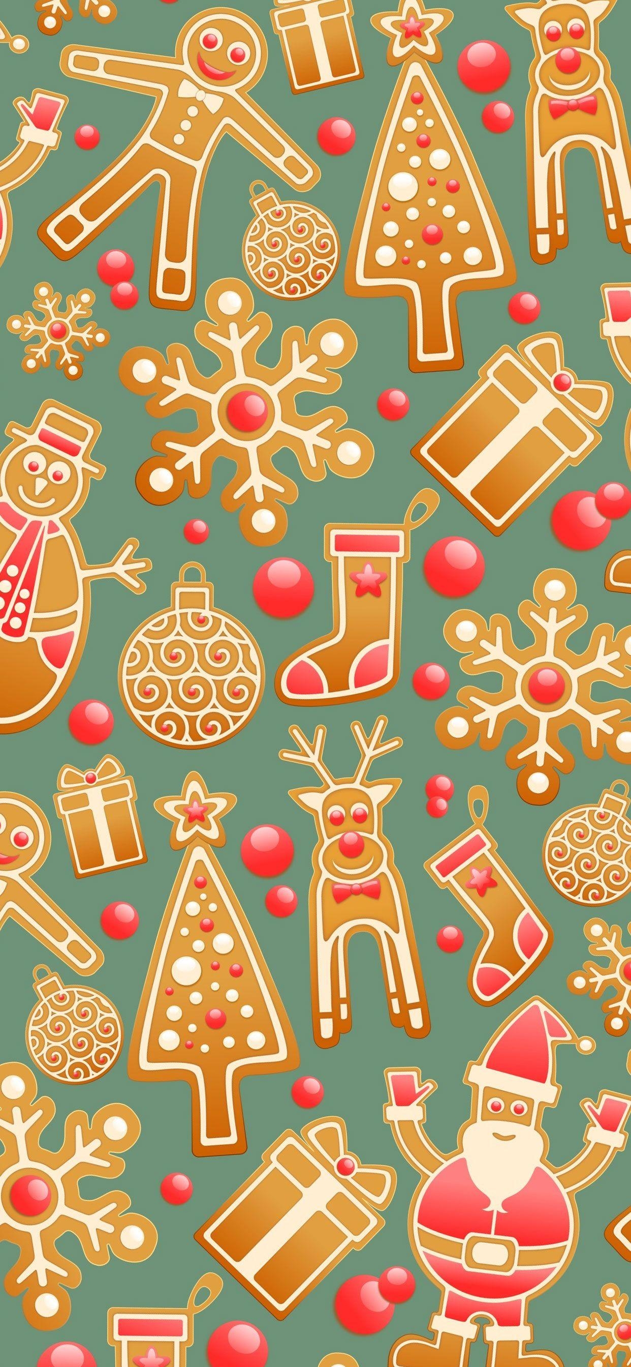 1250x2690 Gingerbread Cute Christmas Wallpaper Free Gingerbread, Phone